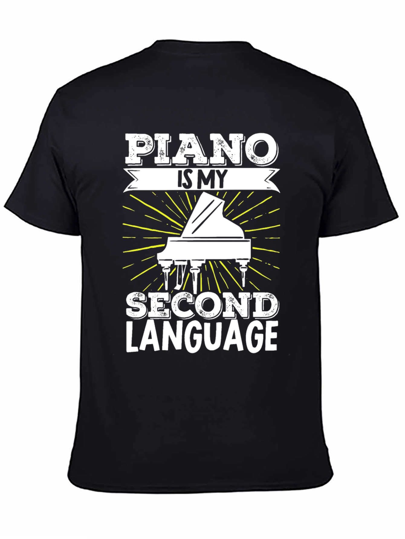 Piano is My Second Language Graphic T-Shirt