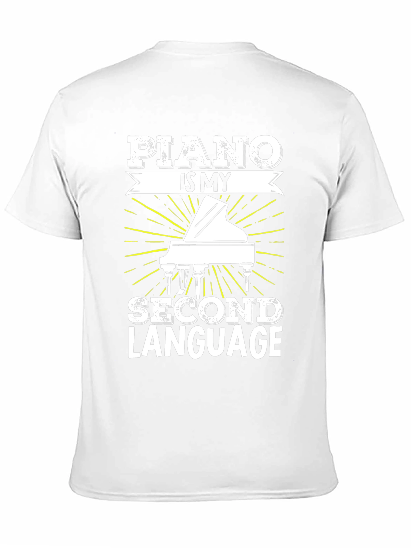 Piano is My Second Language Graphic T-Shirt