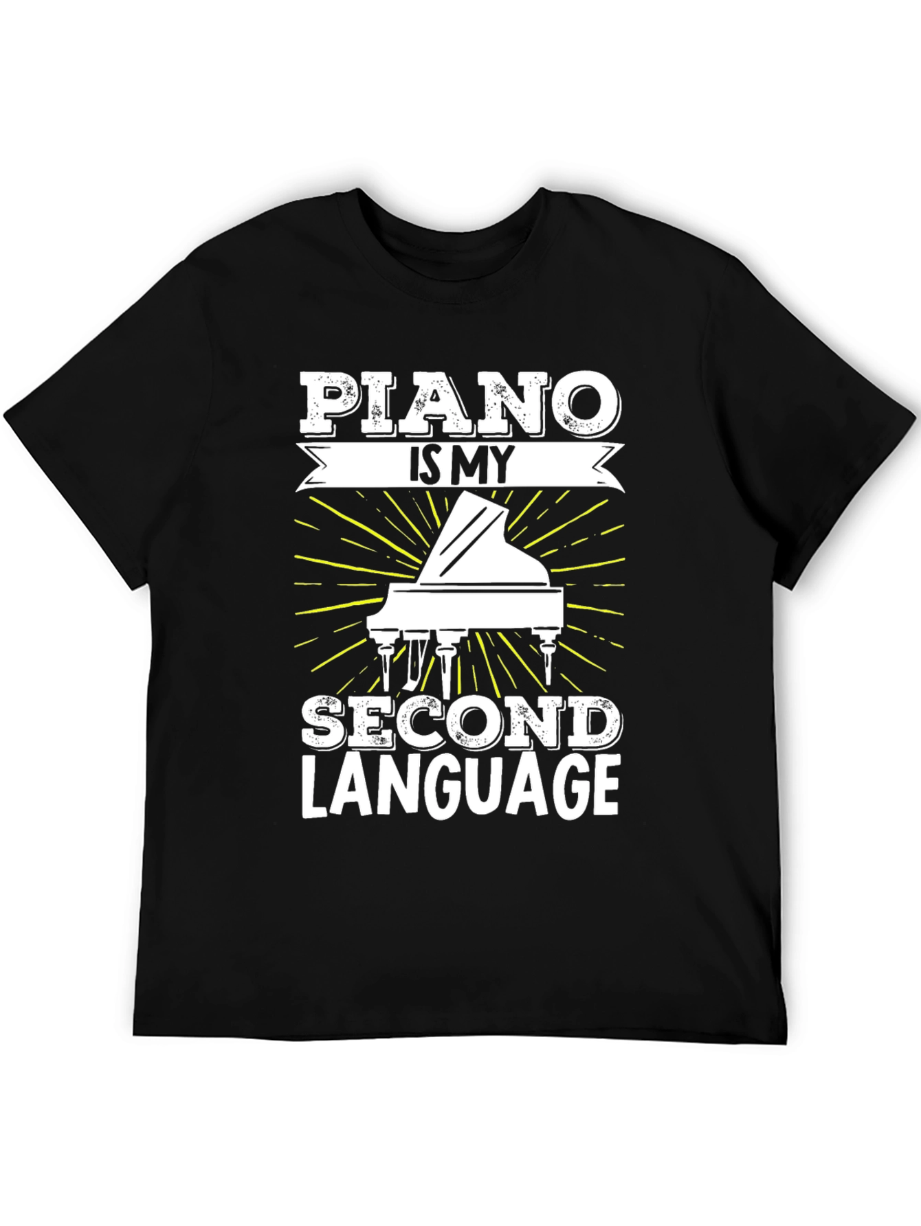 Piano is My Second Language Graphic T-Shirt