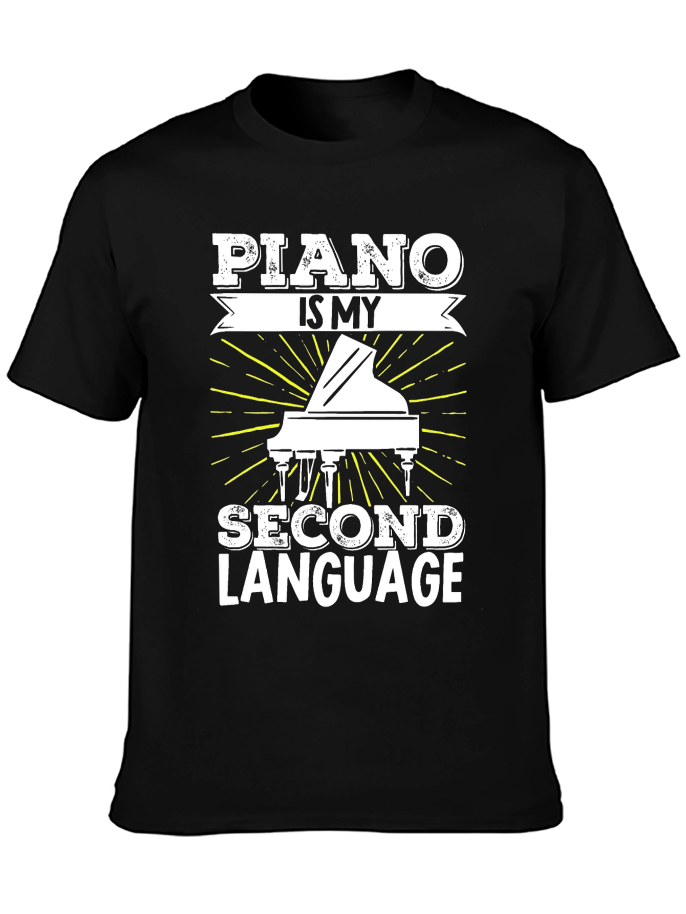 Piano is My Second Language Graphic T-Shirt