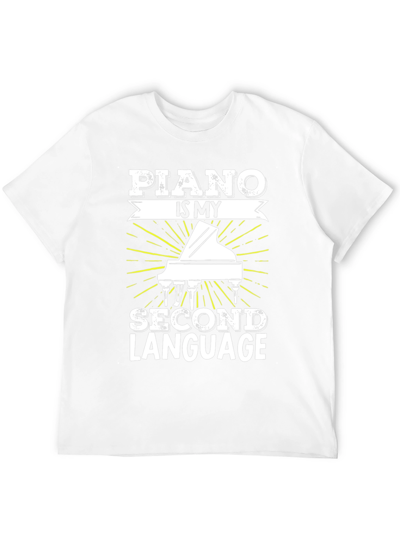 Piano is My Second Language Graphic T-Shirt