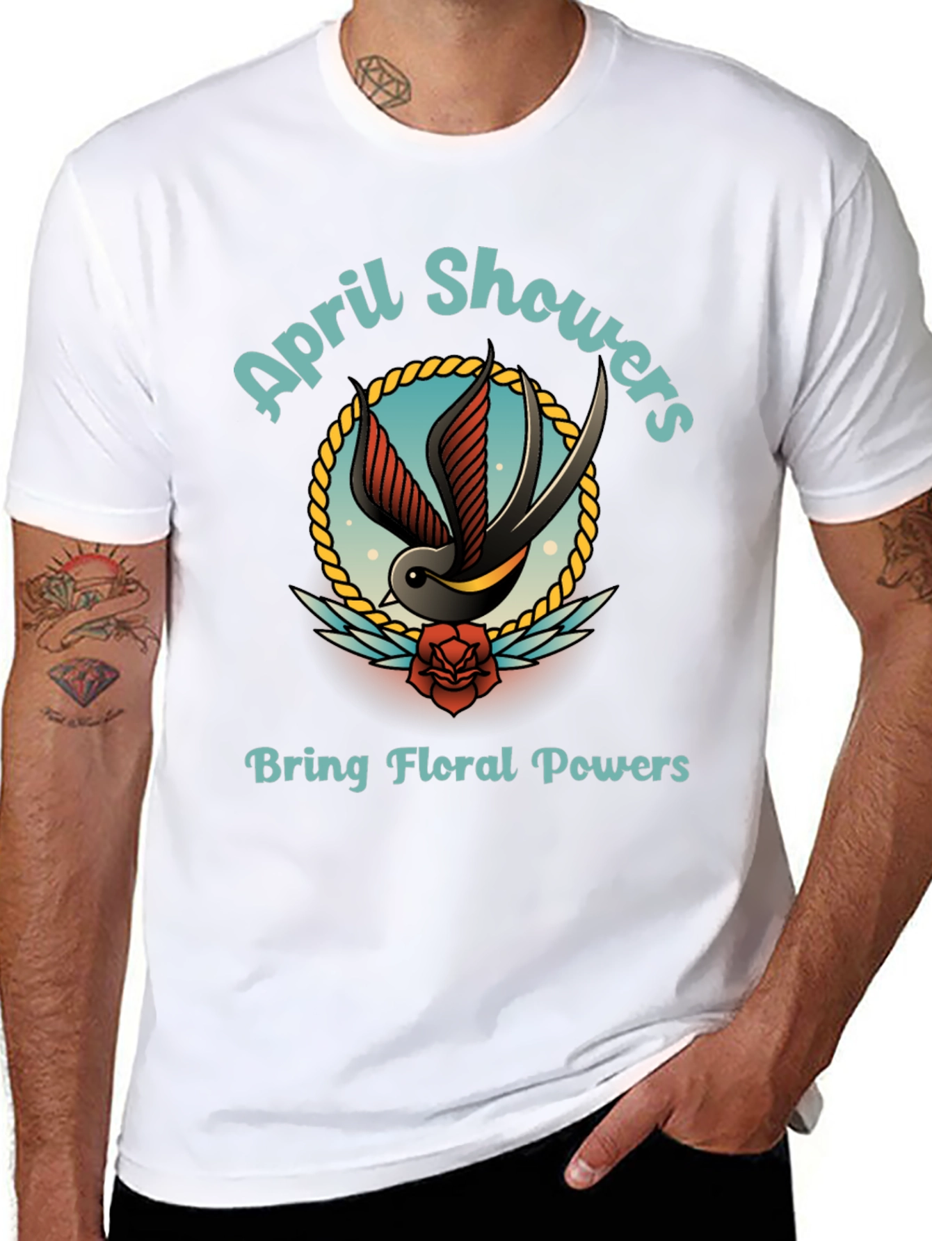 April Showers Floral Powers Graphic T-Shirt