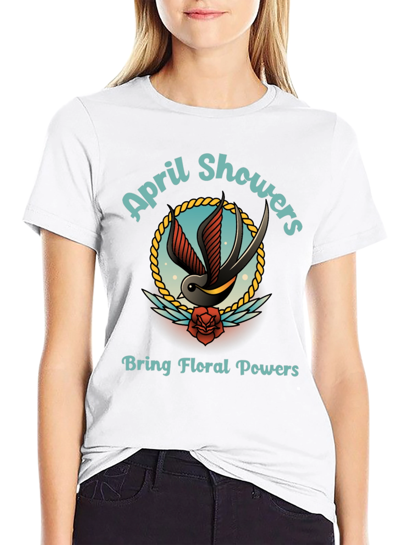April Showers Floral Powers Graphic T-Shirt
