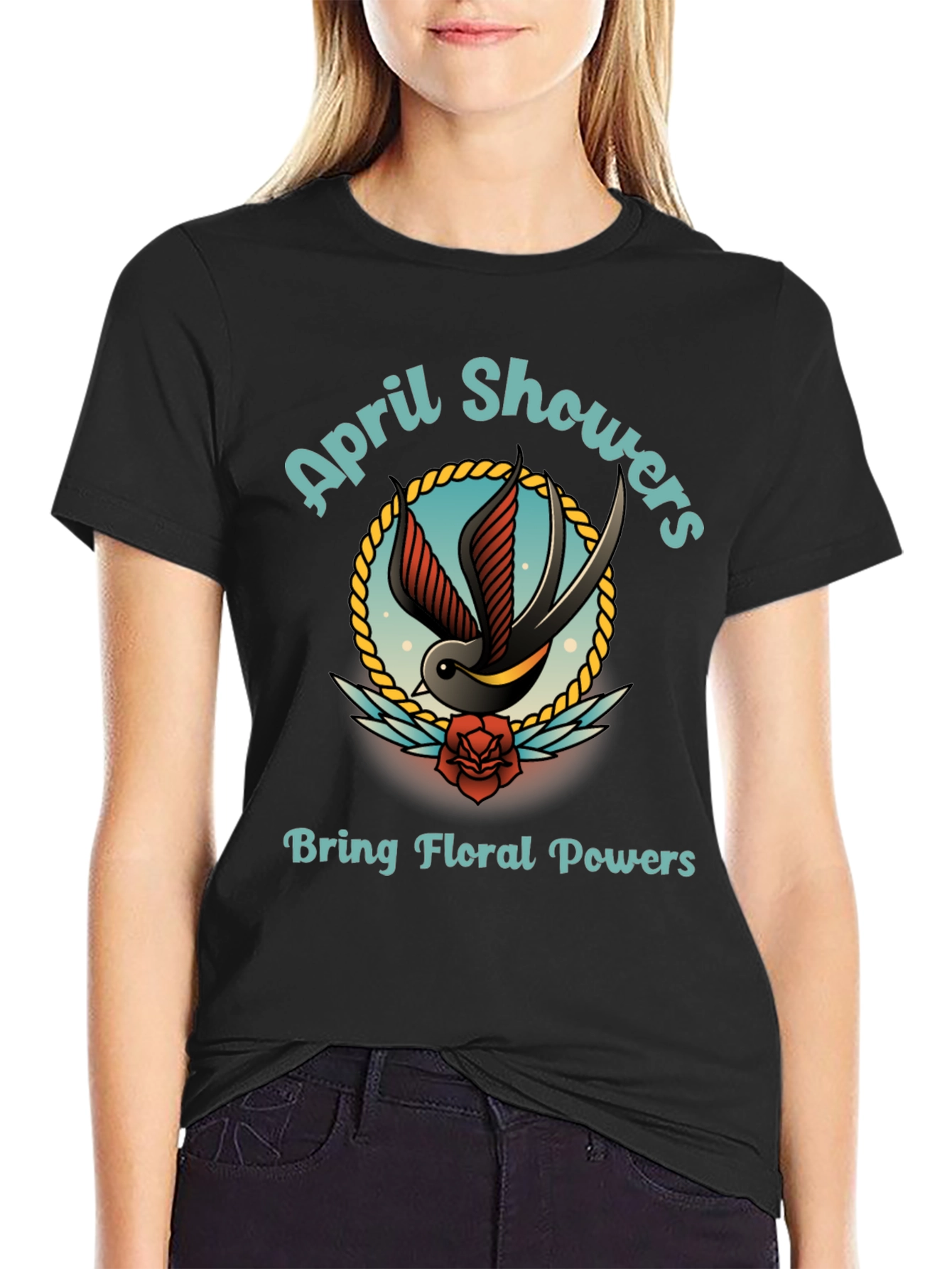 April Showers Floral Powers Graphic T-Shirt