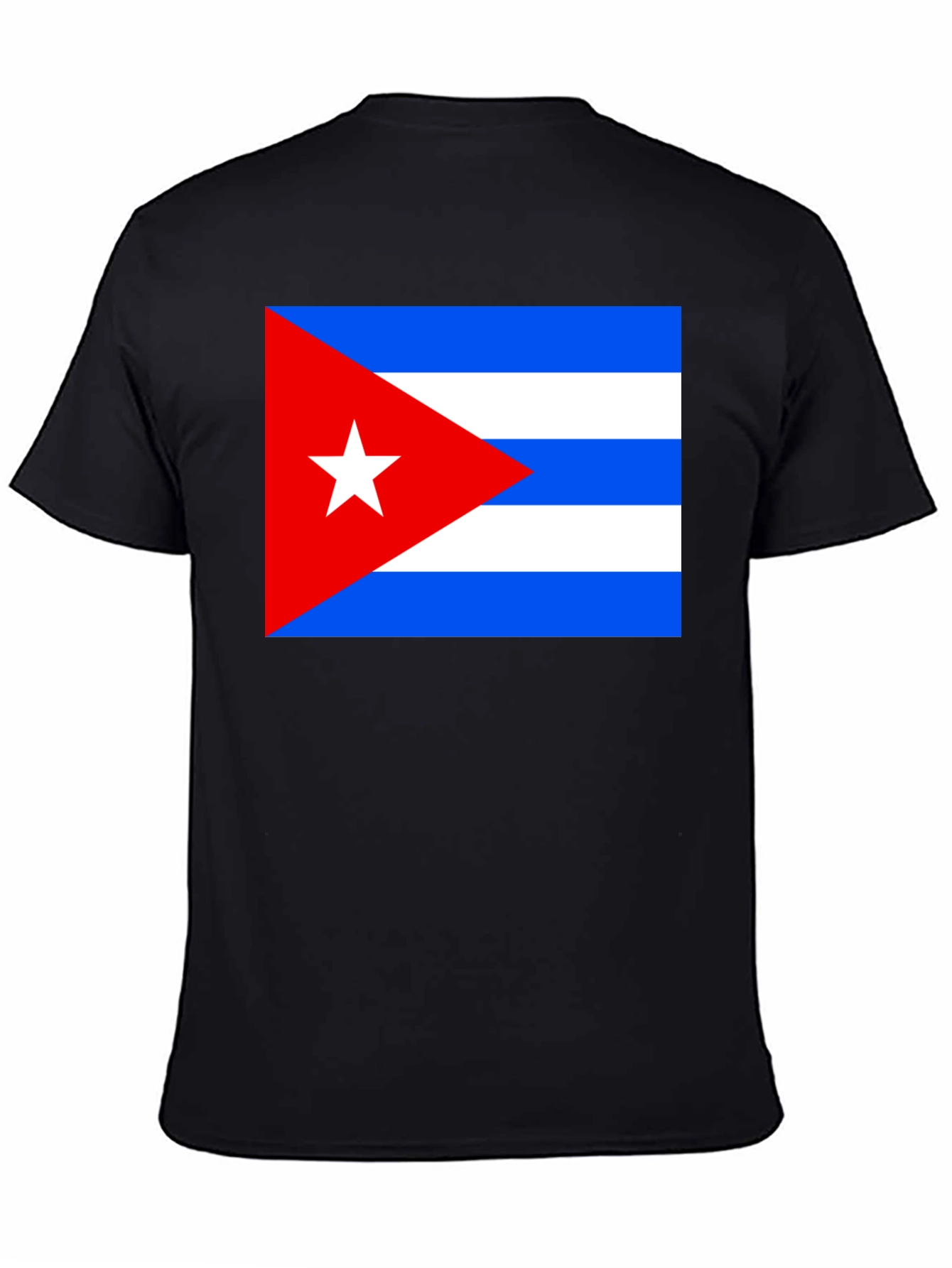 Cuba Flag T-Shirt - Black Cotton Tee