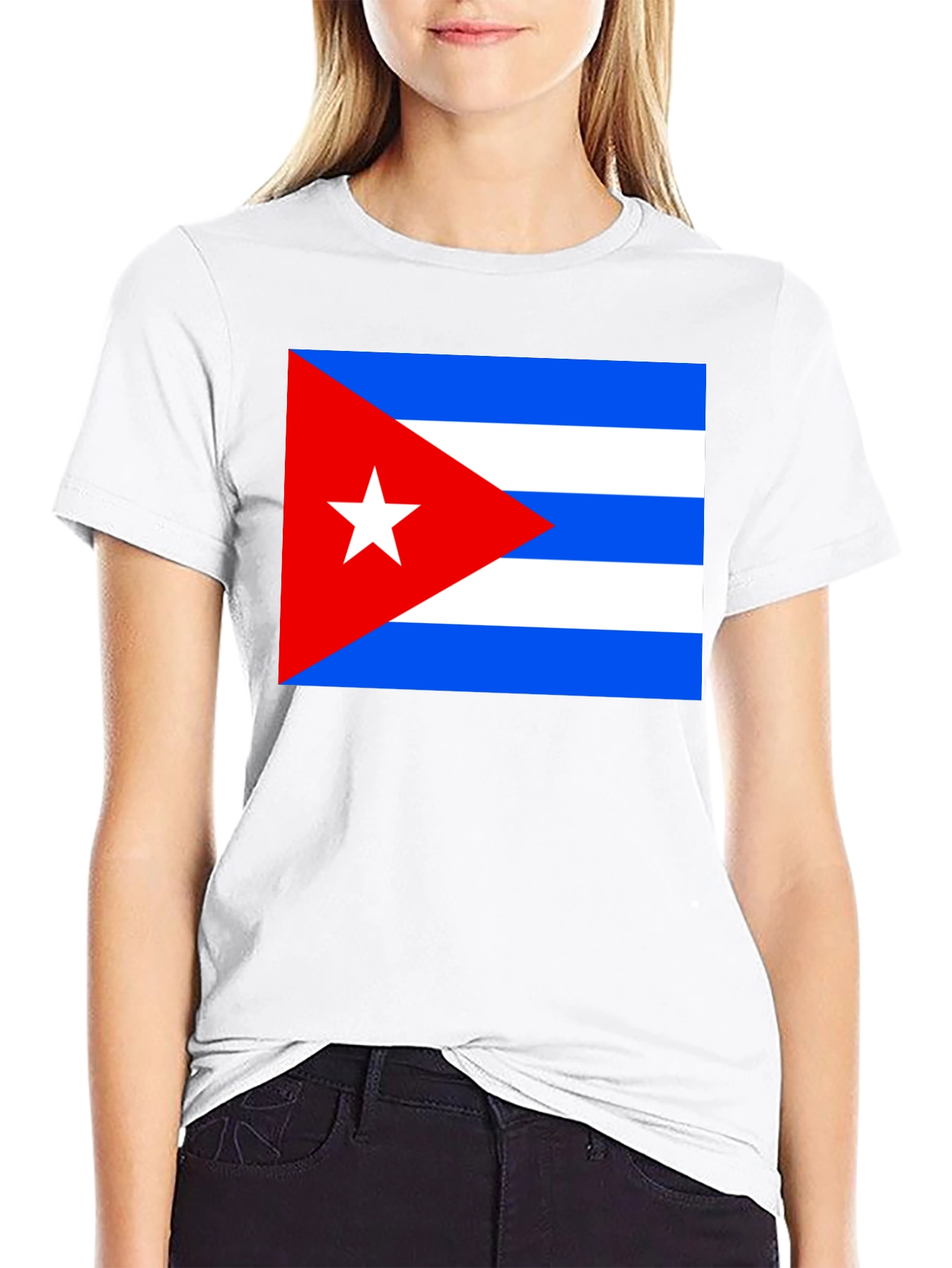 Cuba Flag T-Shirt - Black Cotton Tee