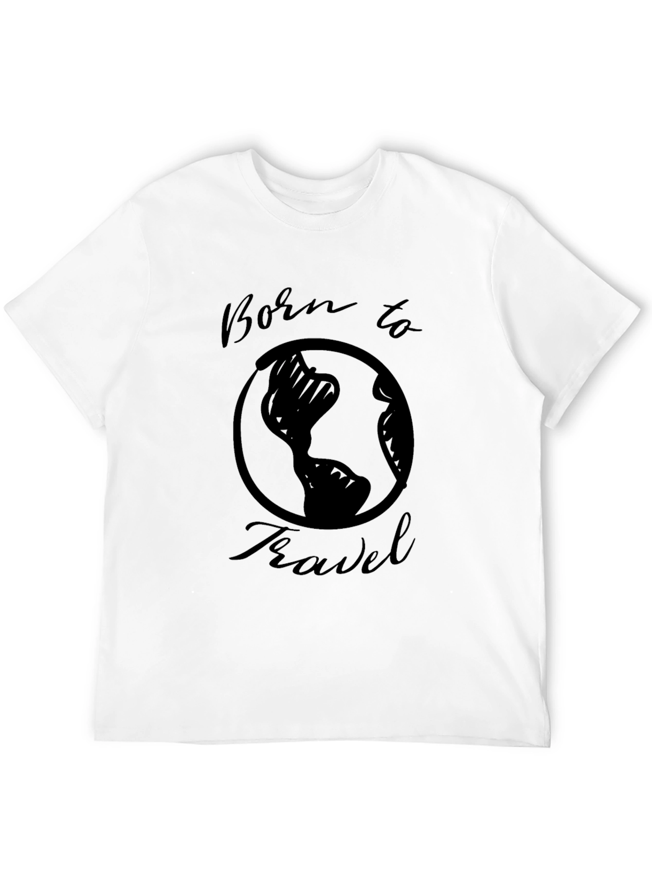 Born to Travel Graphic Tee - Black