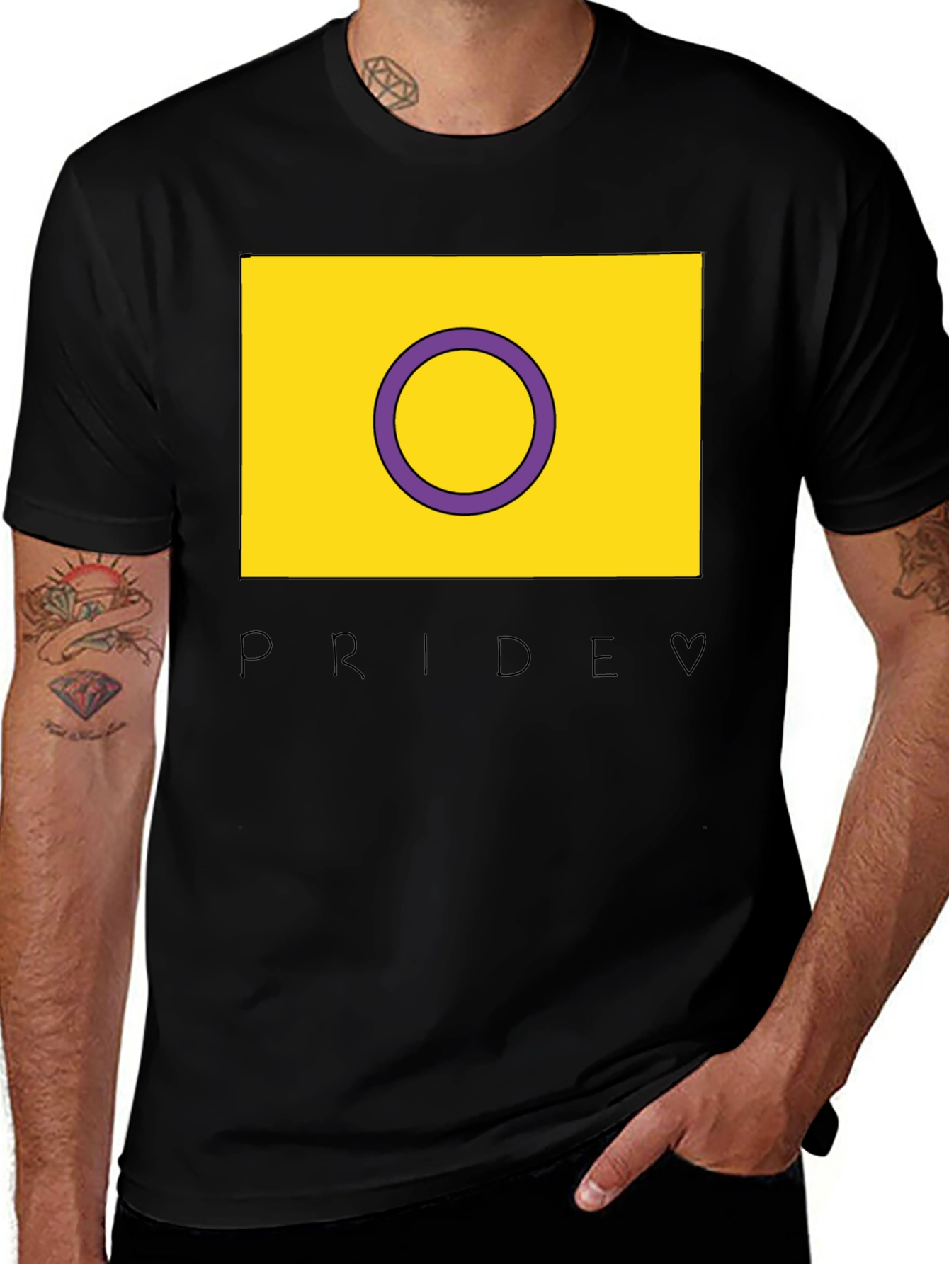 Intersex Pride T-Shirt - Black LGBTQ+ Tee