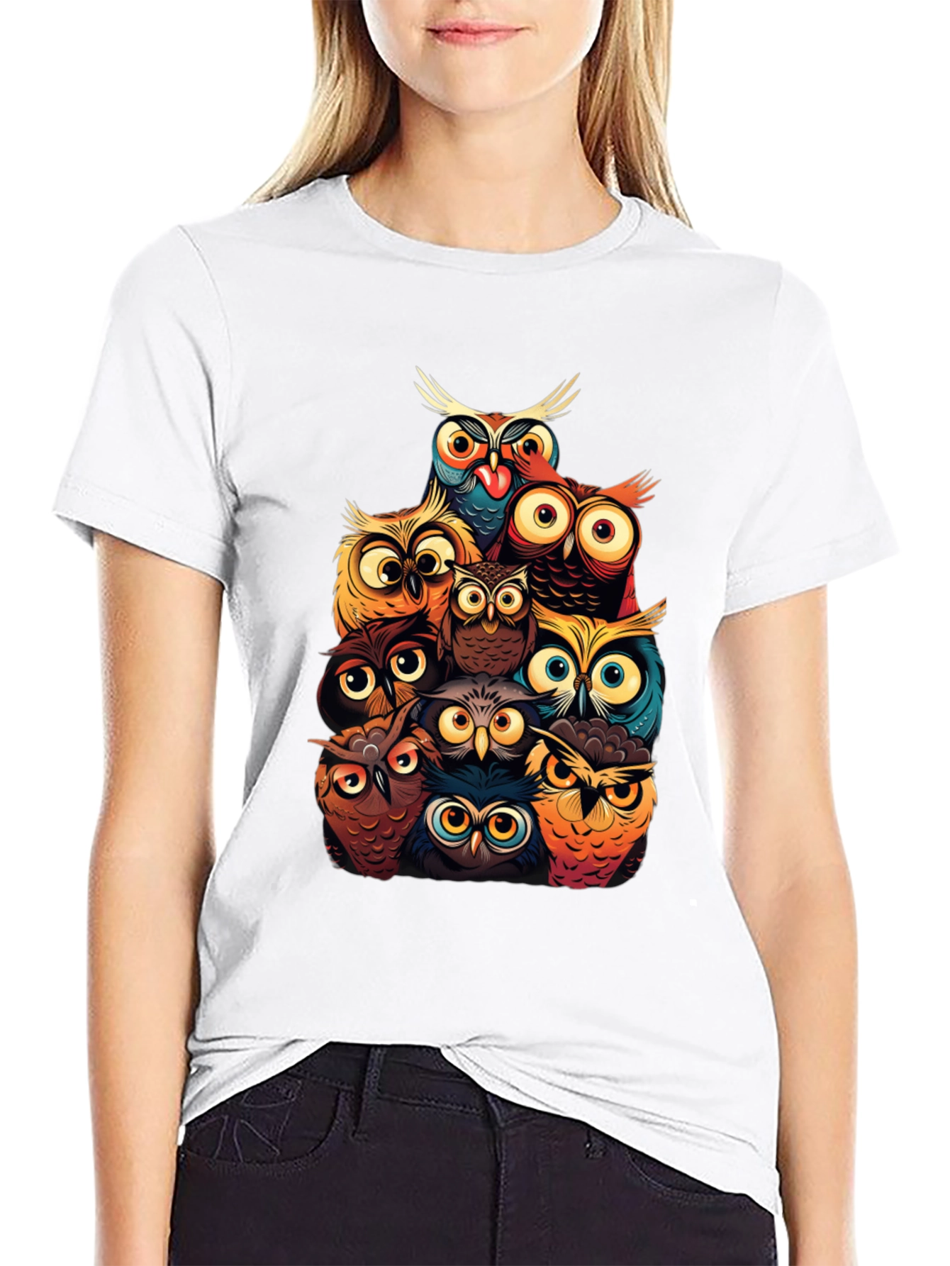 Whimsical Owl T-Shirt - Unique Bird Lover Tee