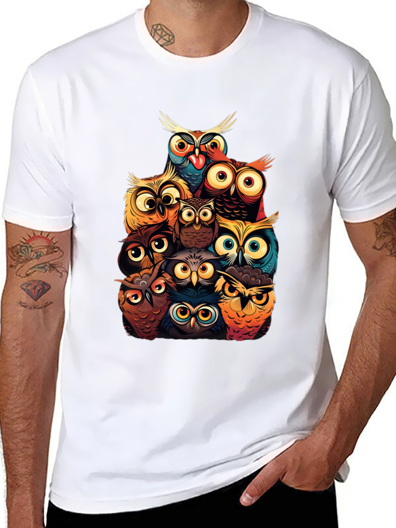 Whimsical Owl T-Shirt - Unique Bird Lover Tee