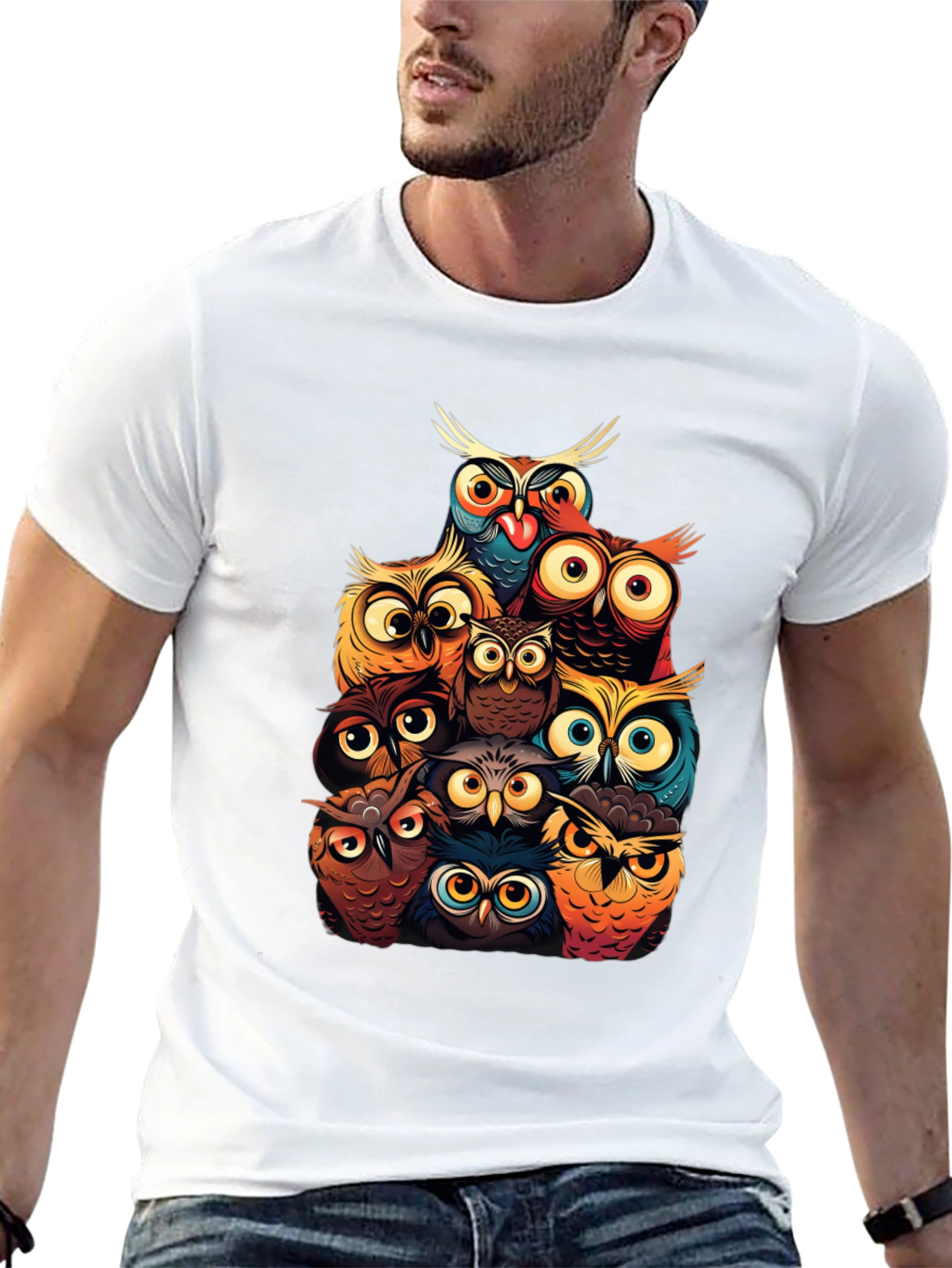 Whimsical Owl T-Shirt - Unique Bird Lover Tee