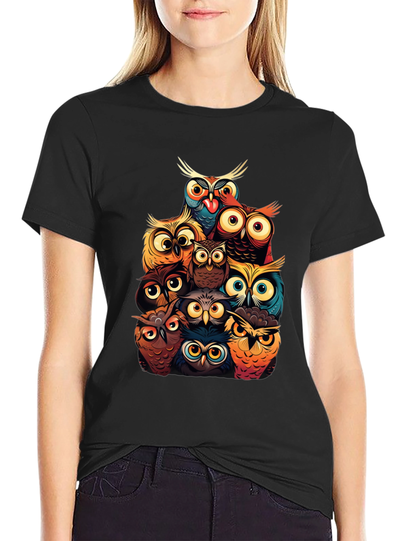 Whimsical Owl T-Shirt - Unique Bird Lover Tee