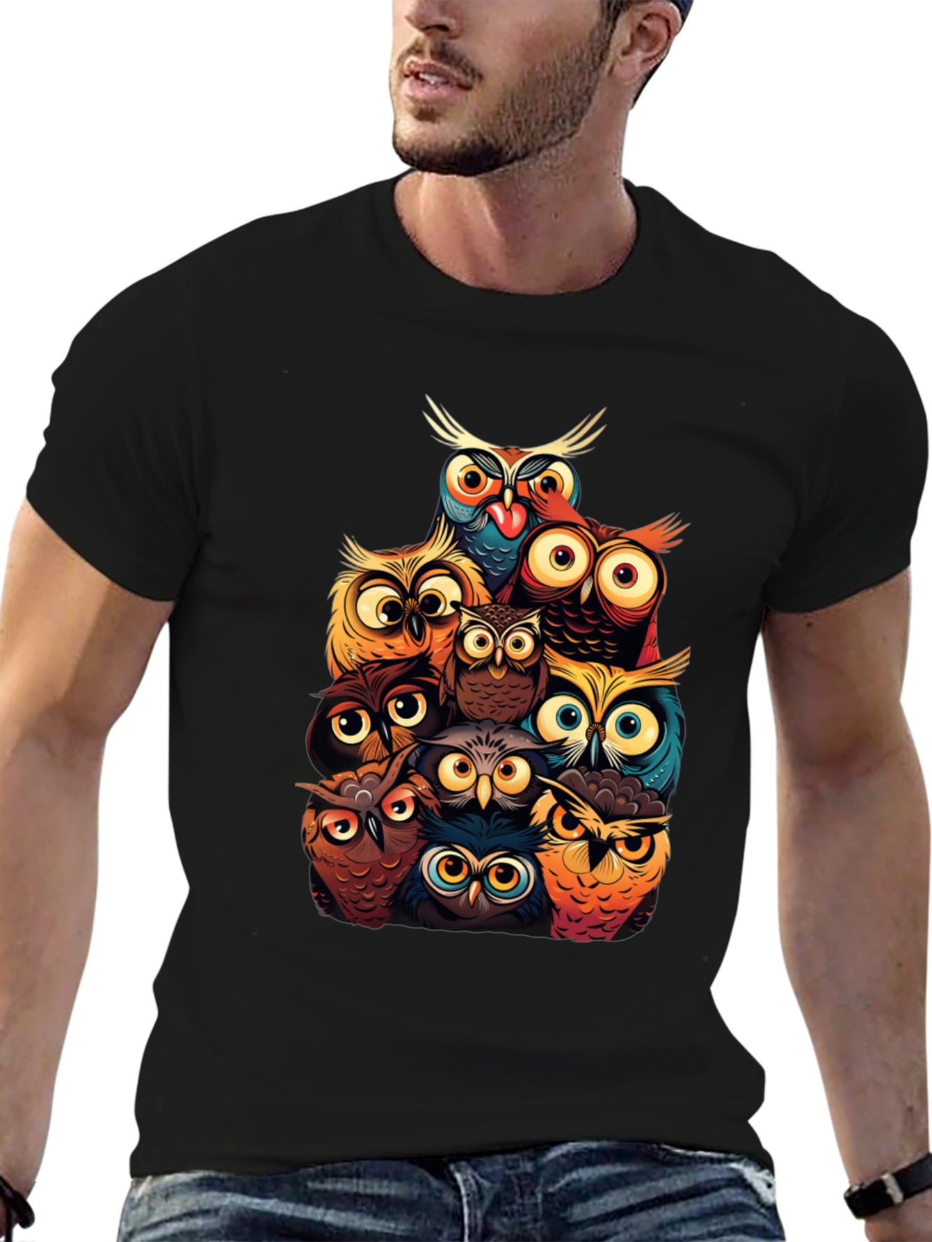 Whimsical Owl T-Shirt - Unique Bird Lover Tee