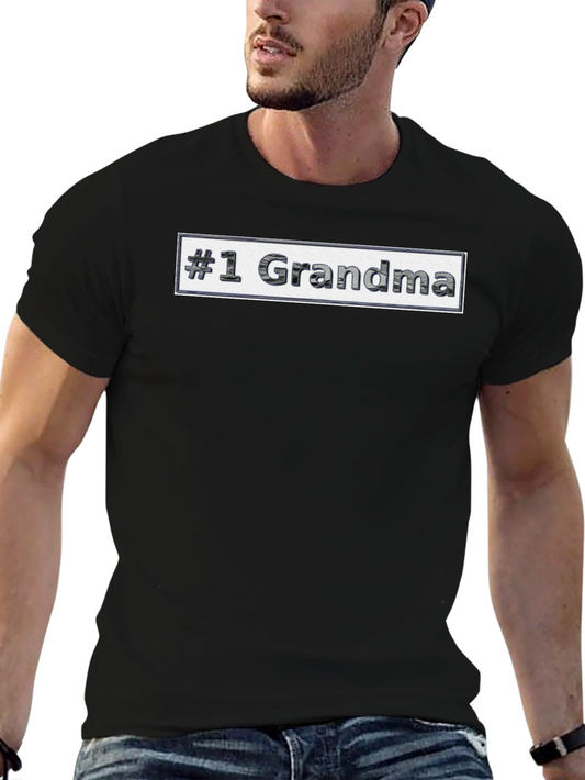 #1 Grandma T-Shirt - Black Novelty Tee