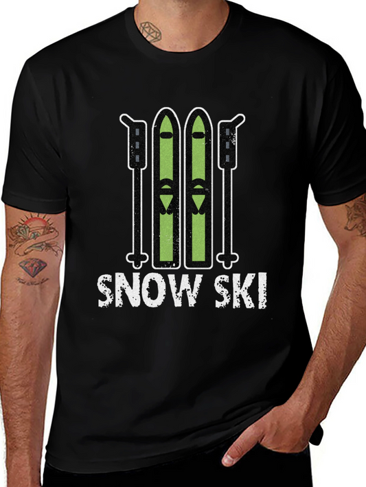 Snow Ski Graphic Tee - Winter Sports T-Shirt