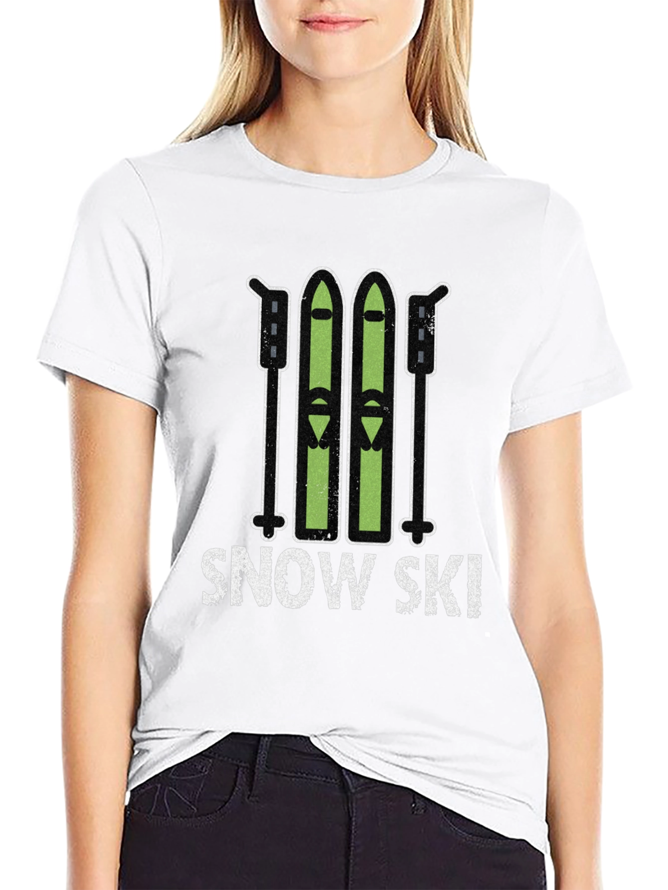 Snow Ski Graphic Tee - Winter Sports T-Shirt