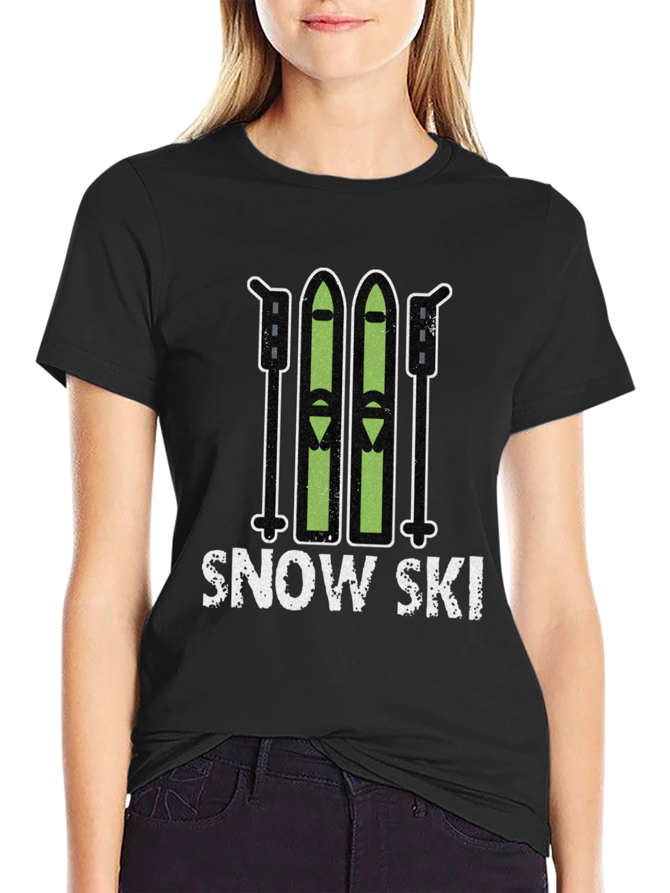 Snow Ski Graphic Tee - Winter Sports T-Shirt