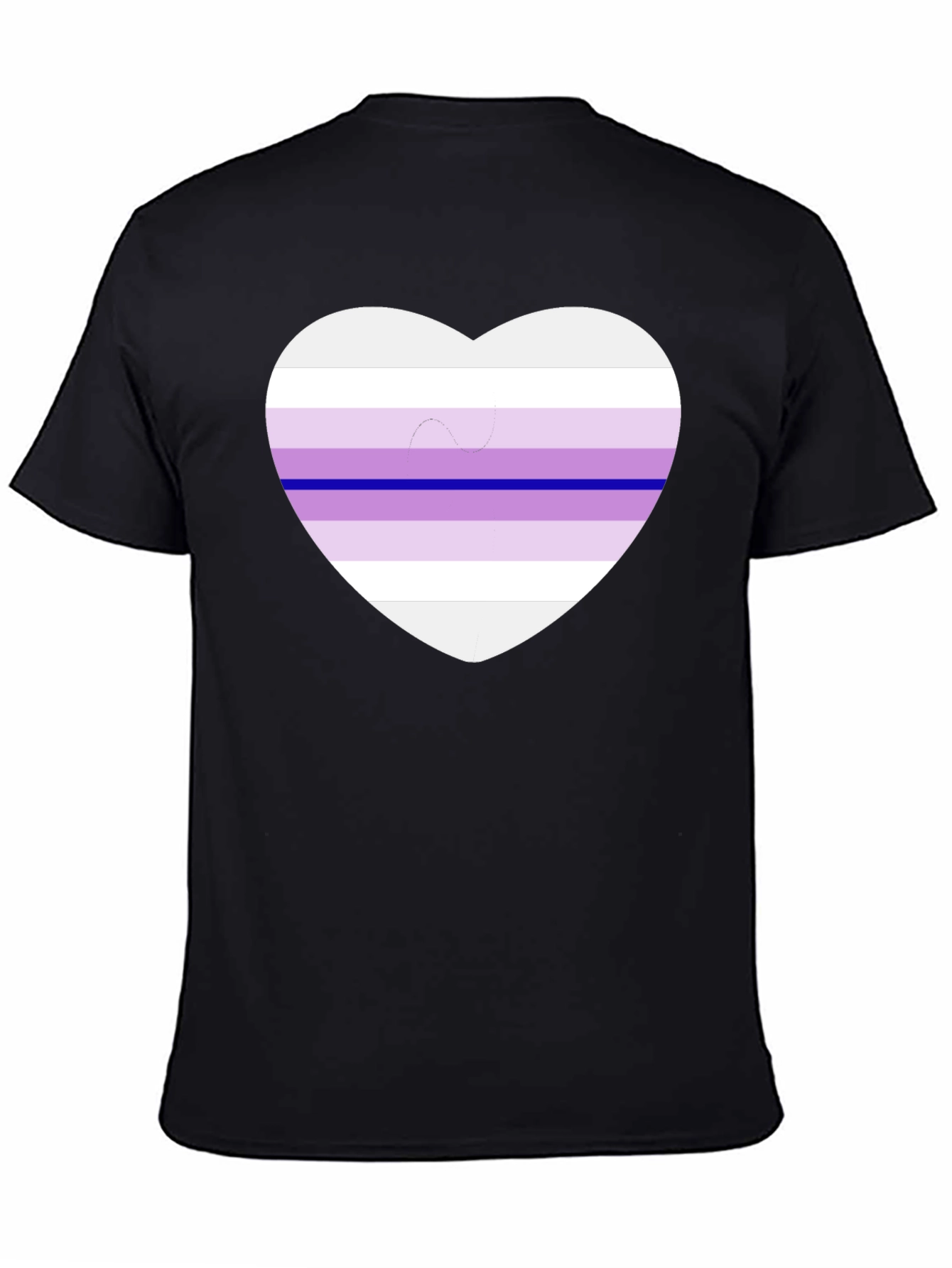 Genderfluid Pride Heart T-Shirt - Black Cotton Blend