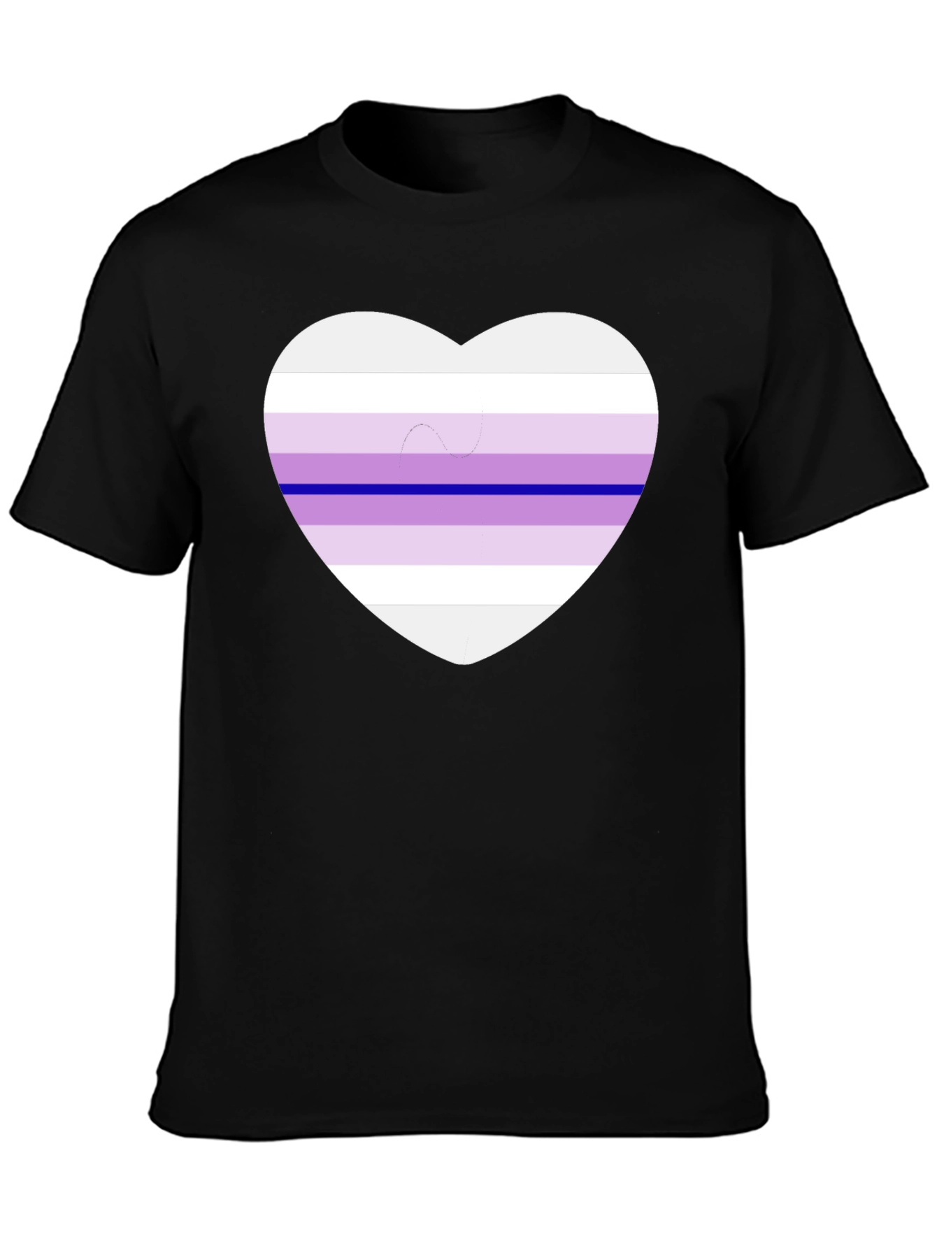 Genderfluid Pride Heart T-Shirt - Black Cotton Blend