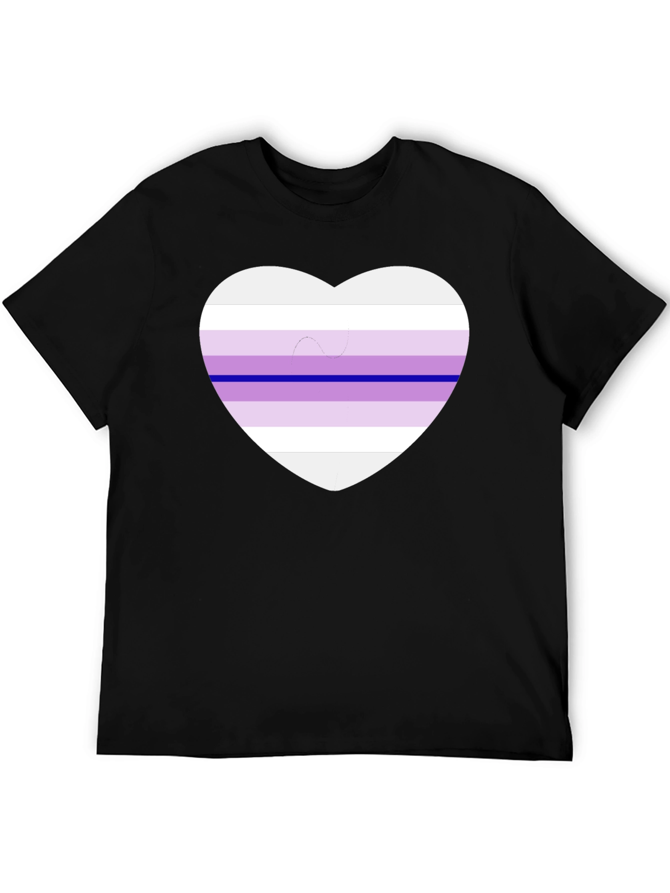 Genderfluid Pride Heart T-Shirt - Black Cotton Blend