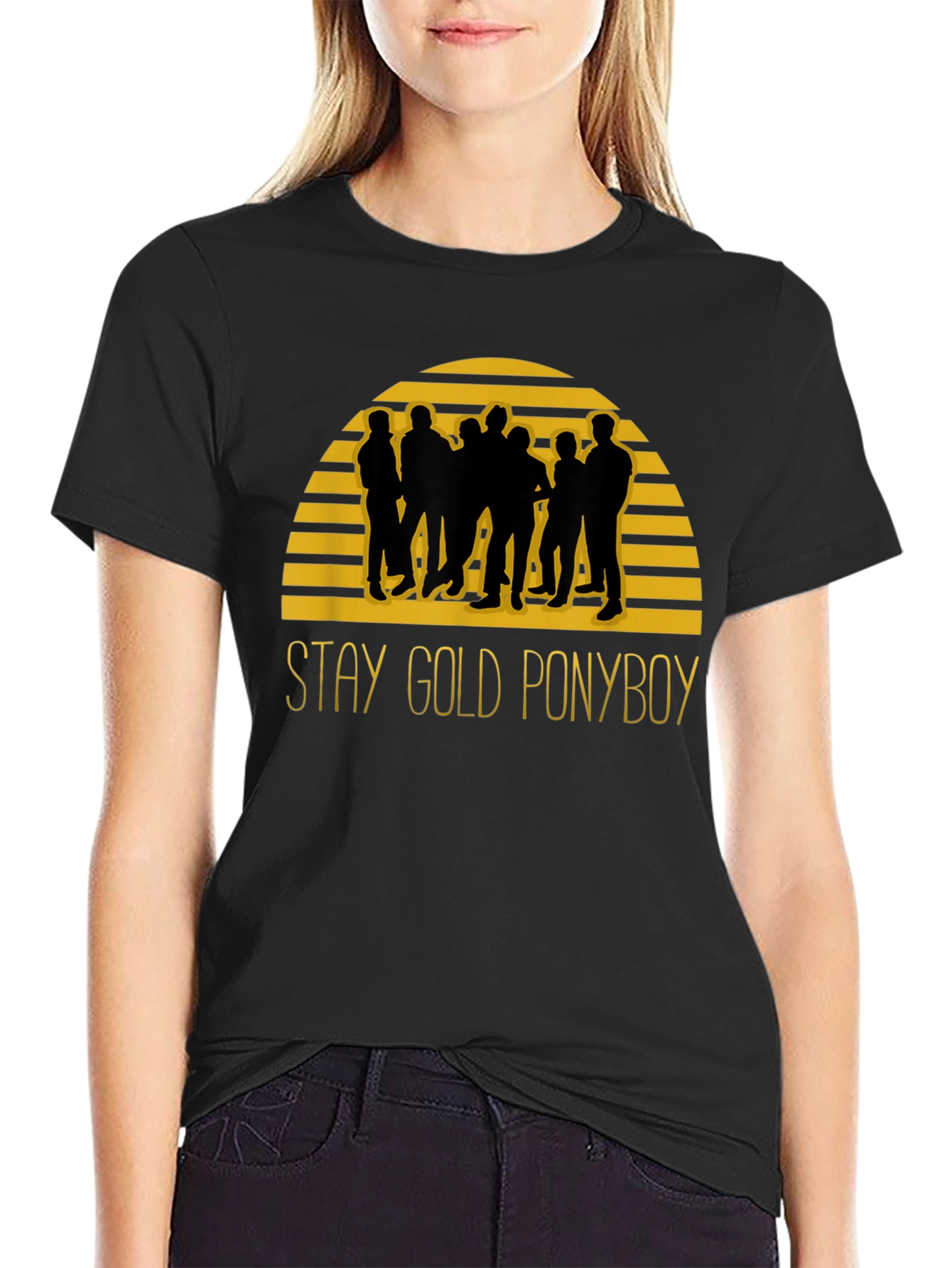 Stay Gold Ponyboy Black Graphic Tee