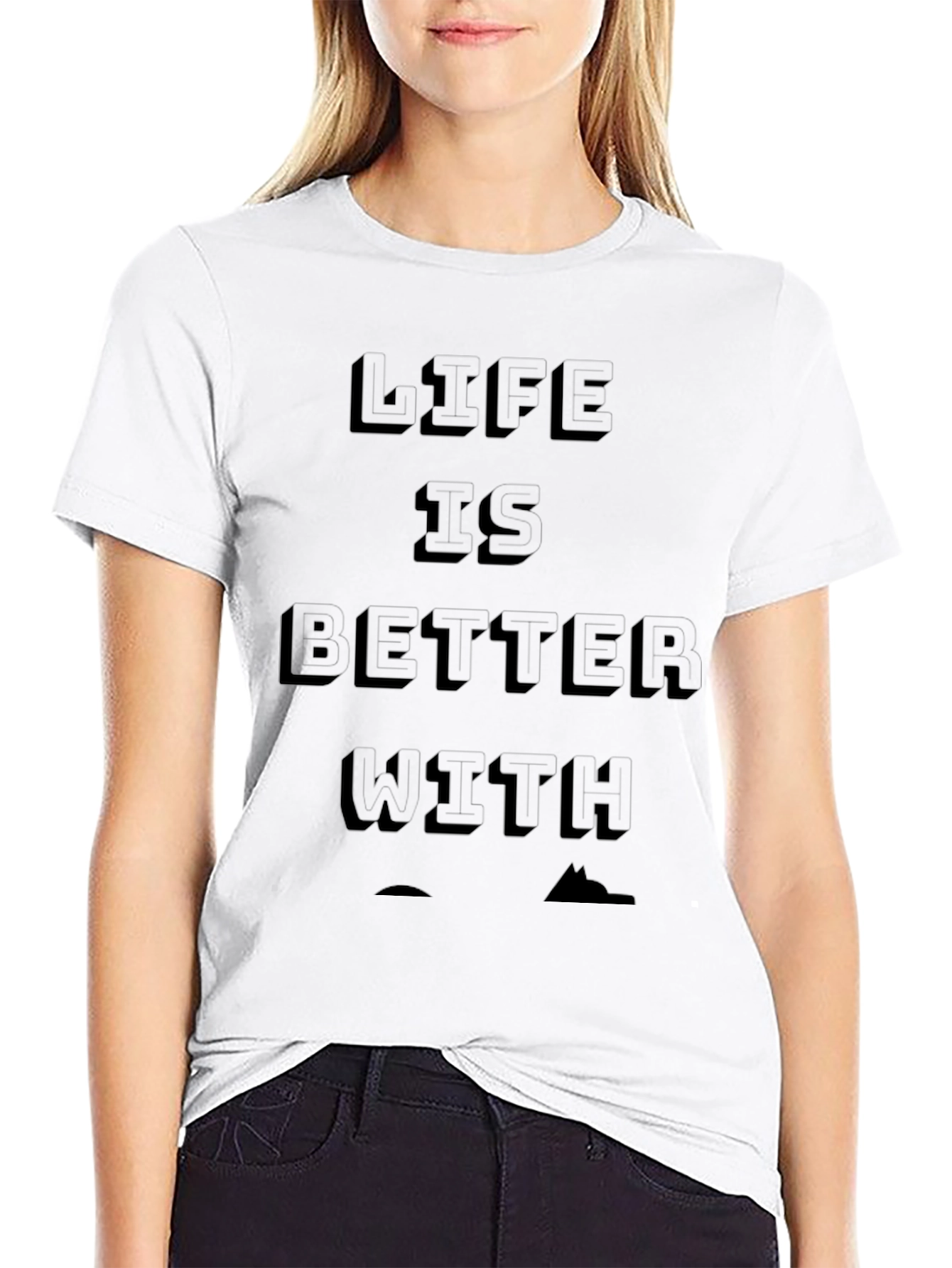 Life Is Better With Outdoors Black T-Shirt