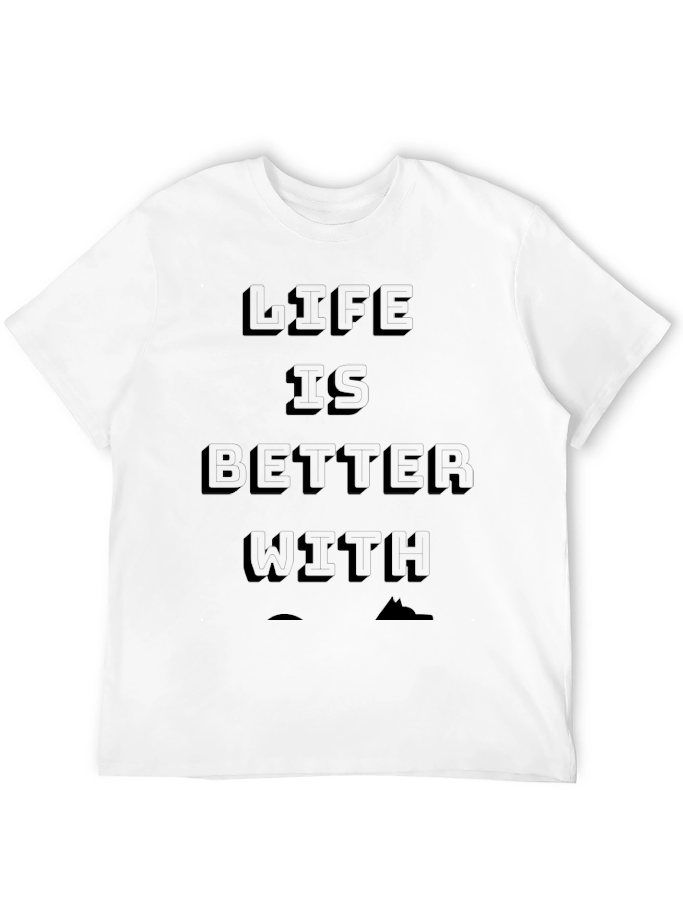 Life Is Better With Outdoors Black T-Shirt