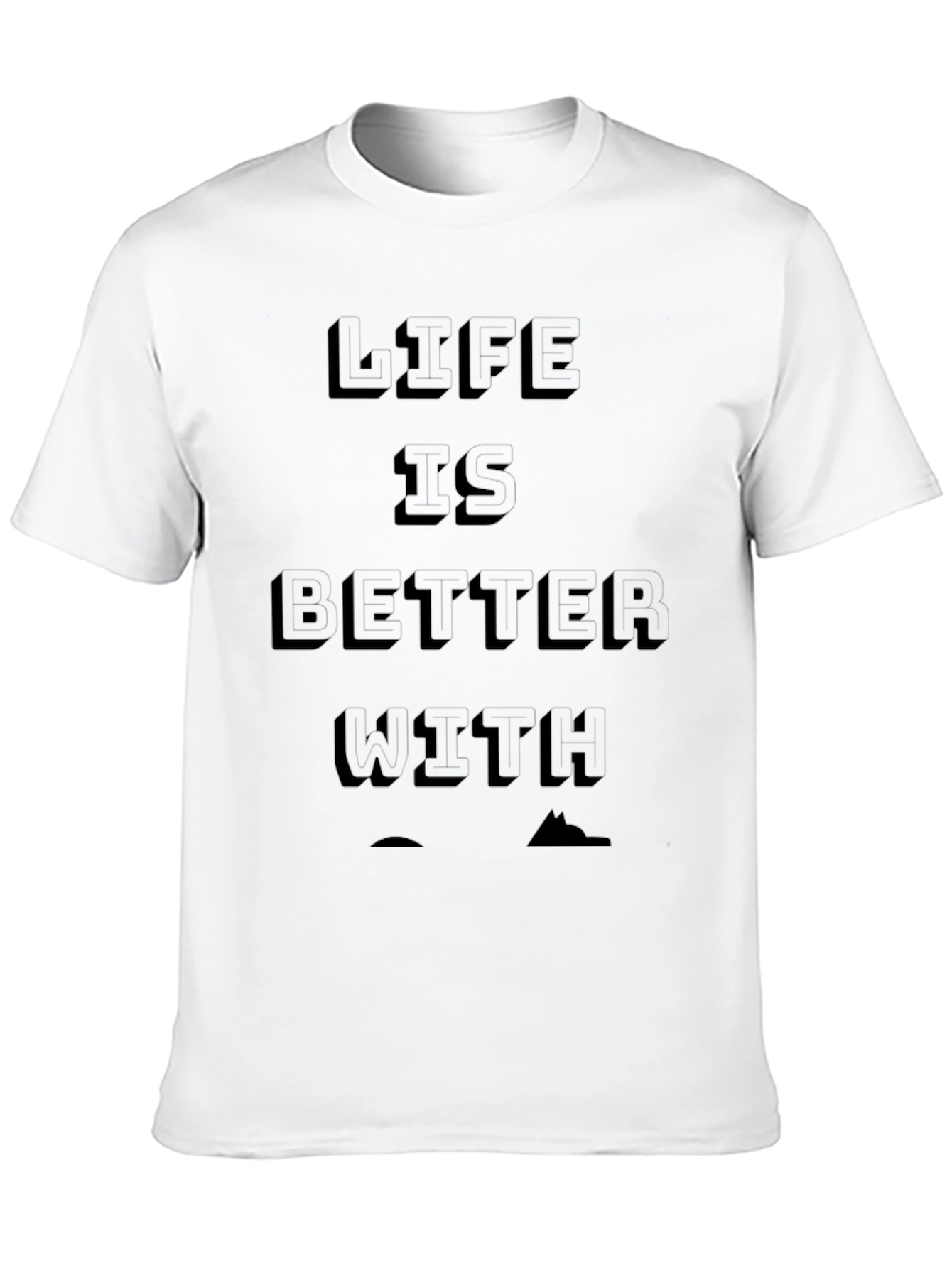 Life Is Better With Outdoors Black T-Shirt