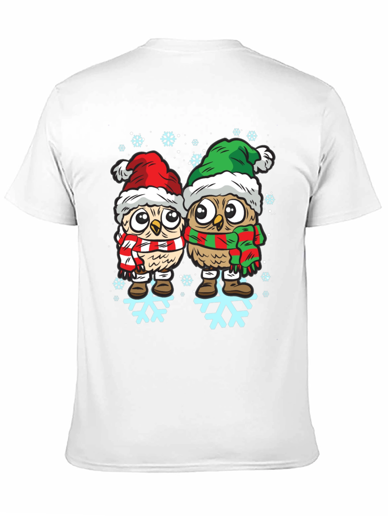 Festive Owl T-Shirt: Christmas Holiday Apparel