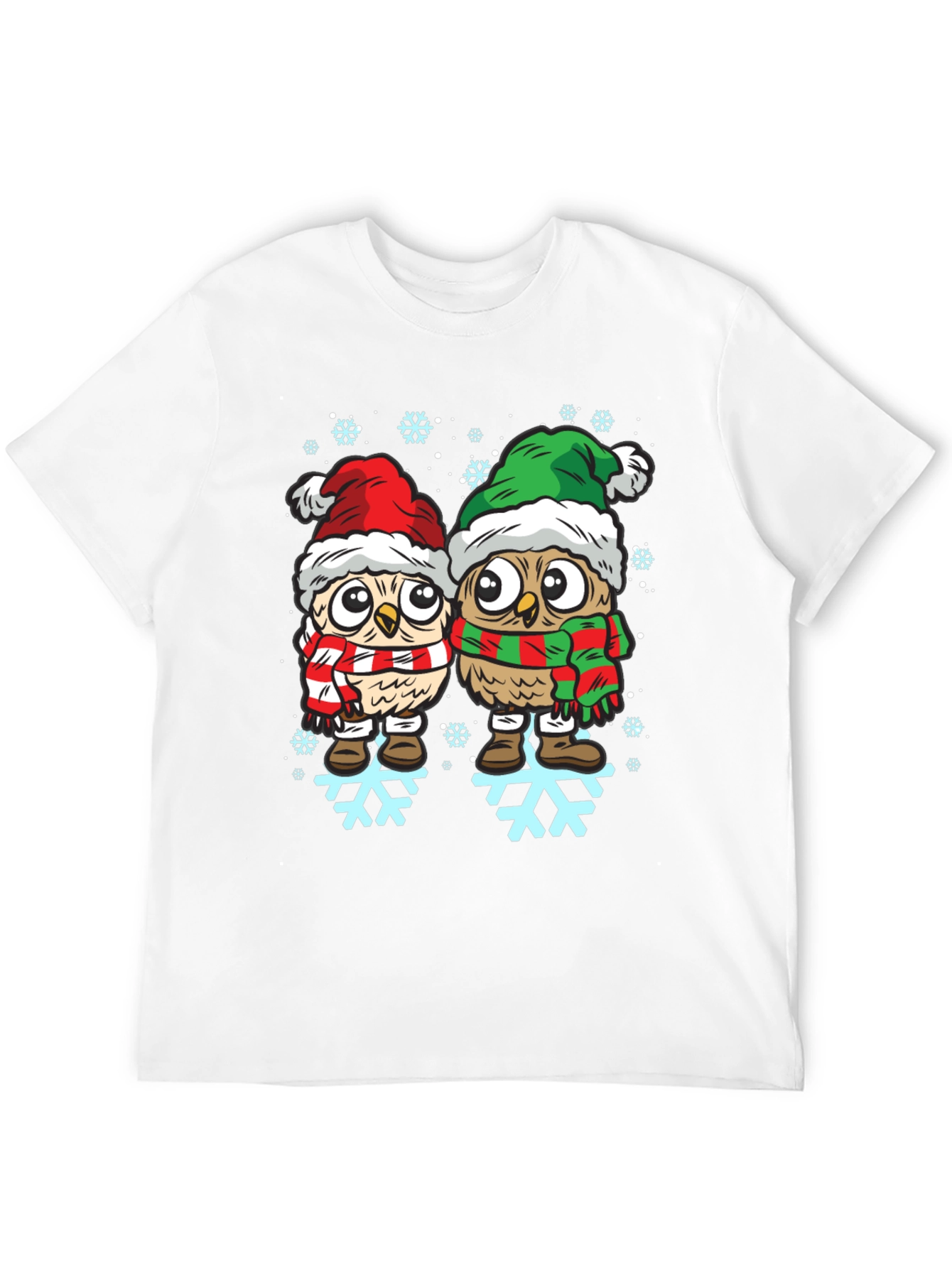 Festive Owl T-Shirt: Christmas Holiday Apparel