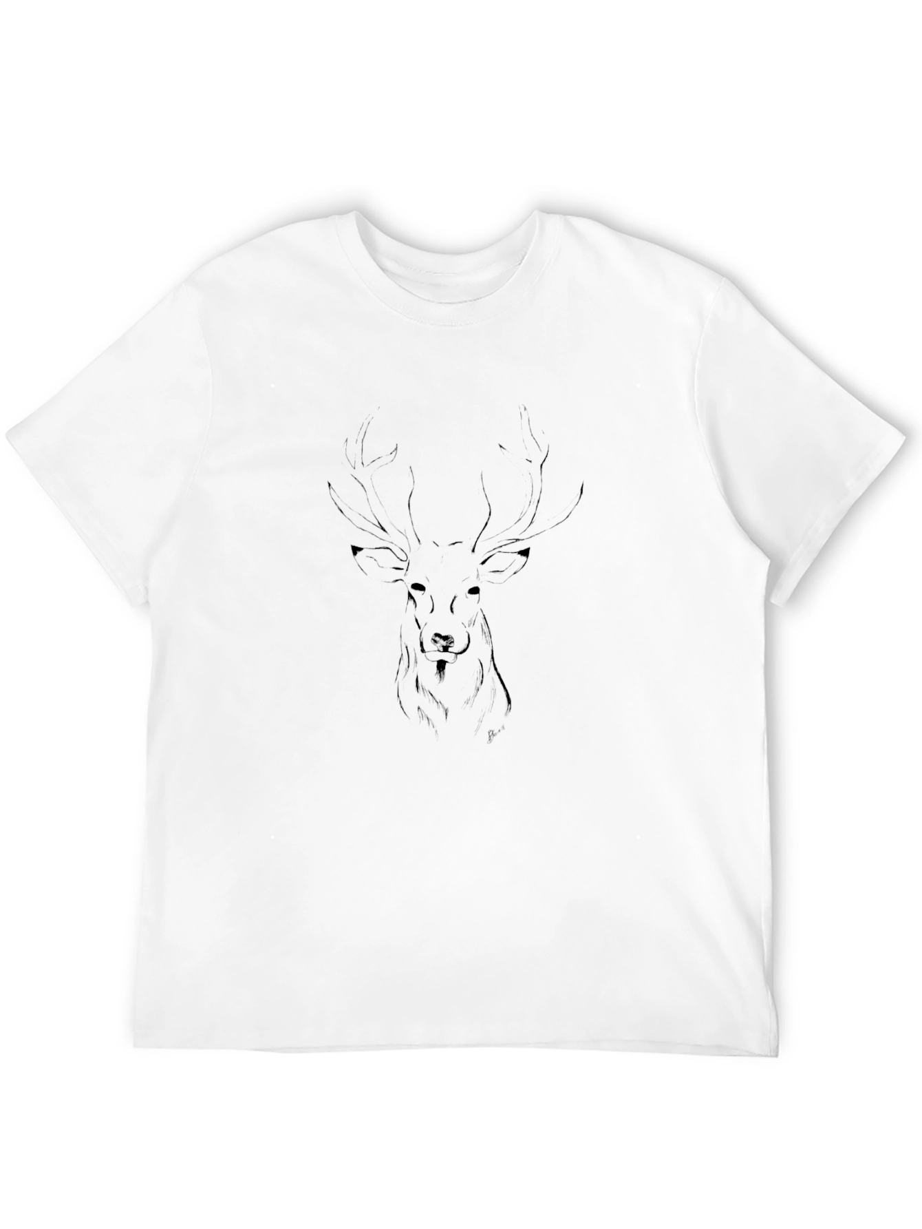 Black Deer Graphic Tee - Modern Mens Style