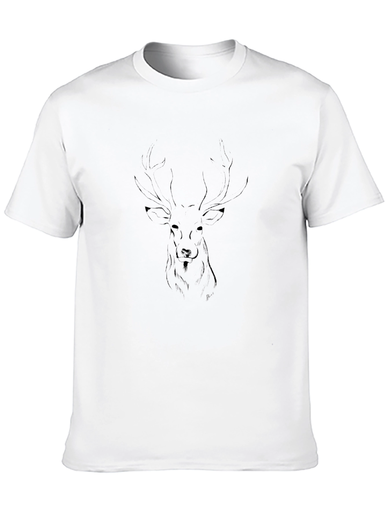 Black Deer Graphic Tee - Modern Mens Style