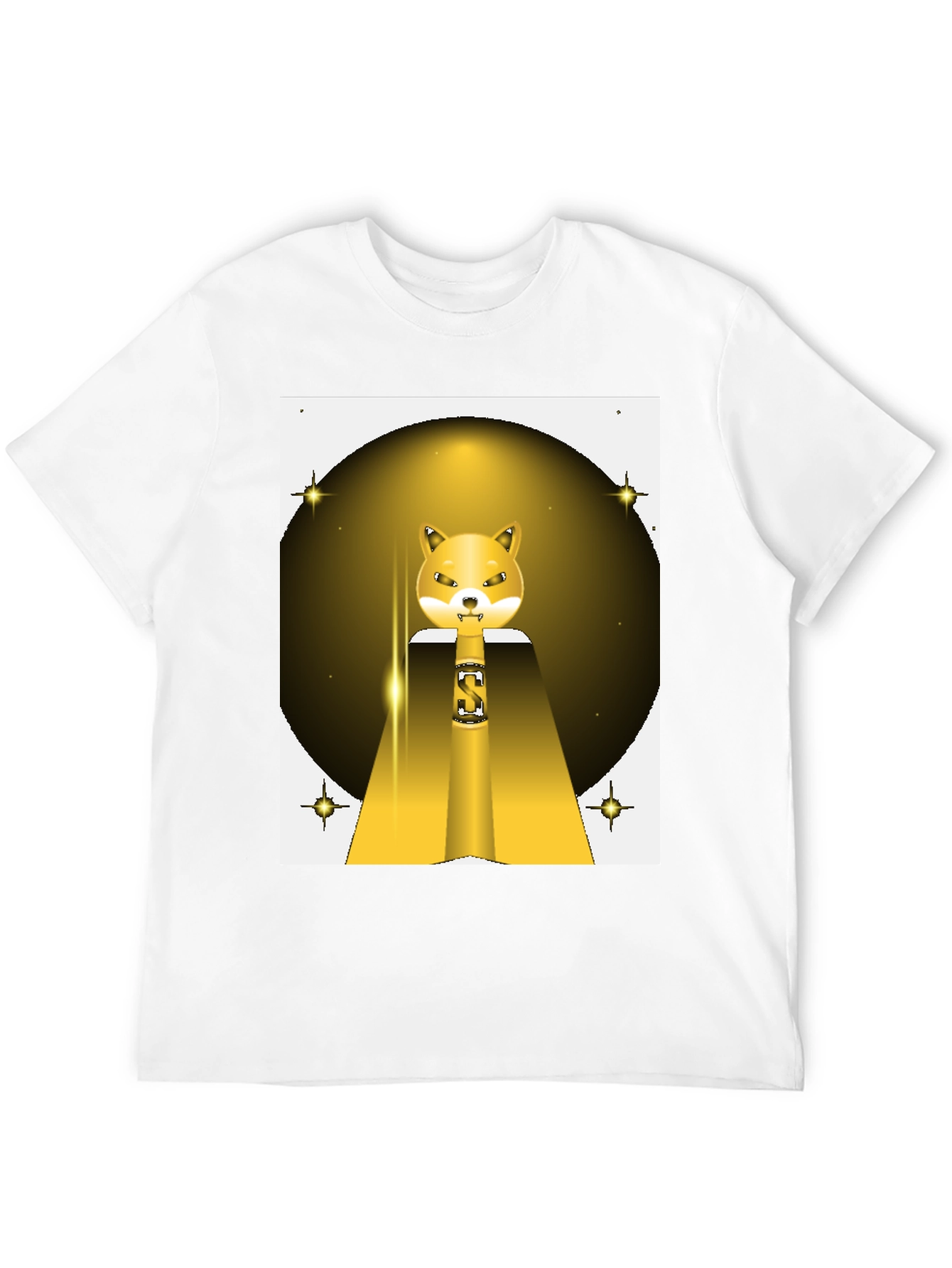 Shiba Inu S Logo T-Shirt - Black Cotton Blend