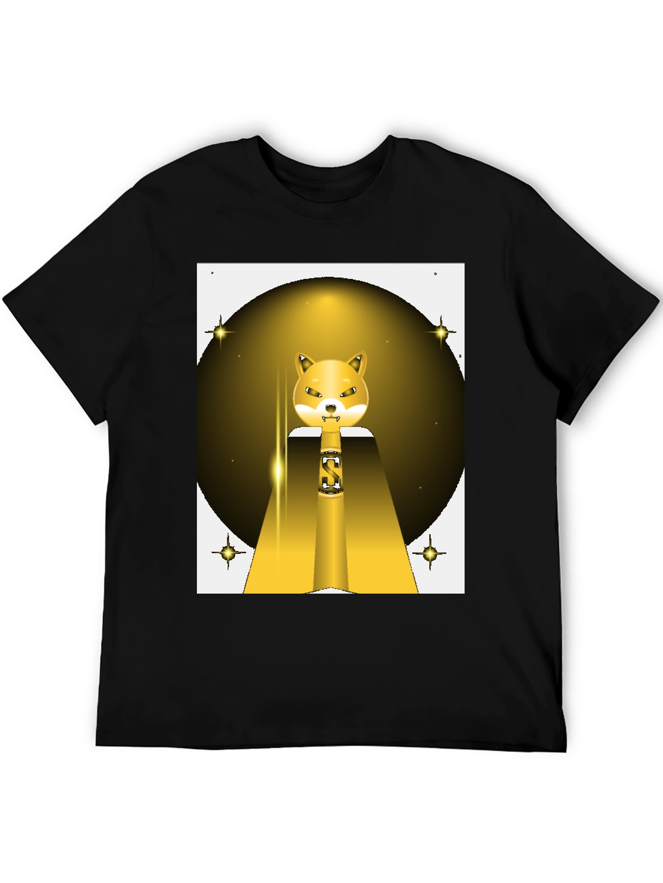 Shiba Inu S Logo T-Shirt - Black Cotton Blend