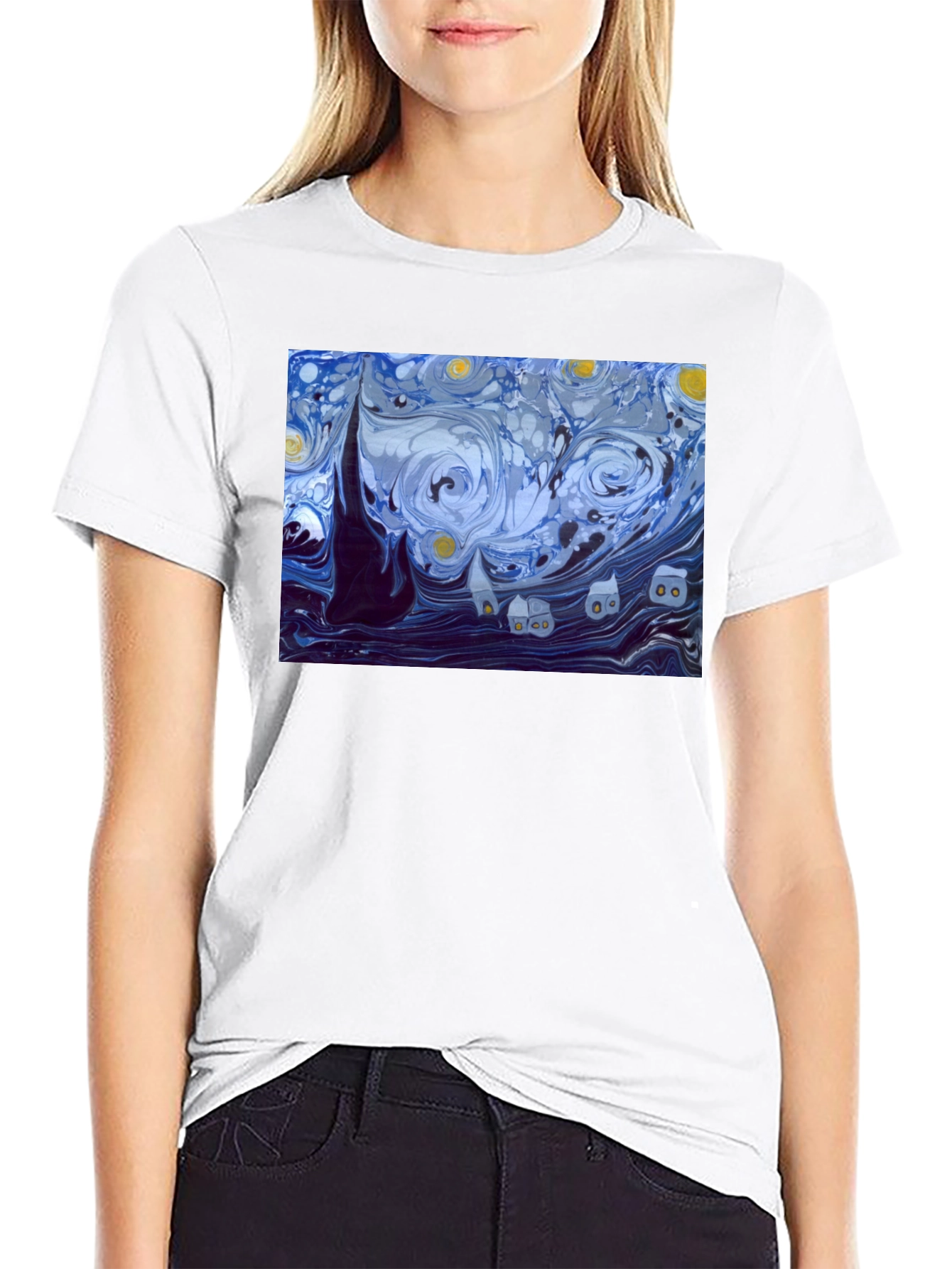 Starry Night Graphic Tee - Classic Art Shirt
