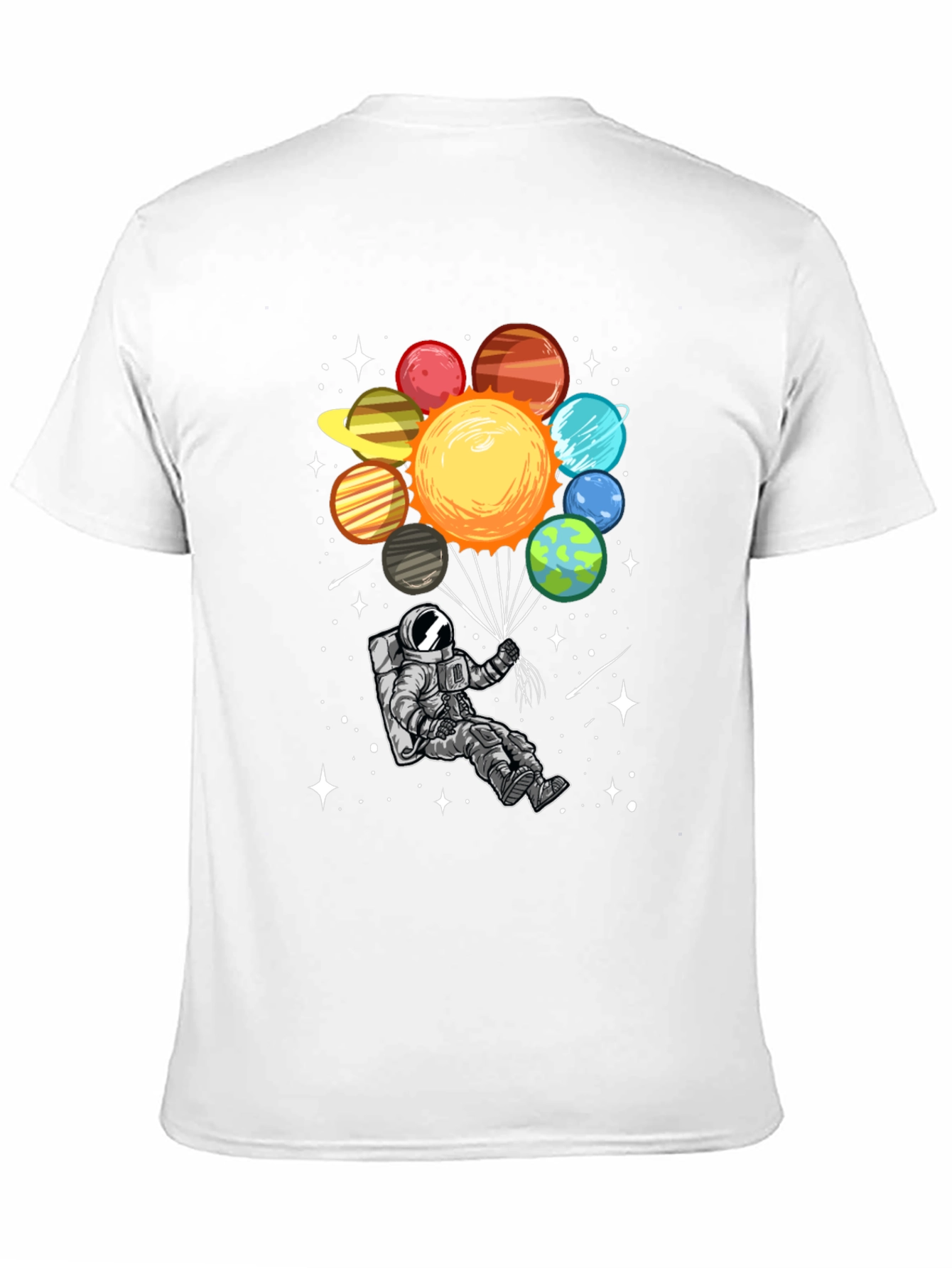 Astronaut Planets Graphic Tee - Space Adventure Shirt