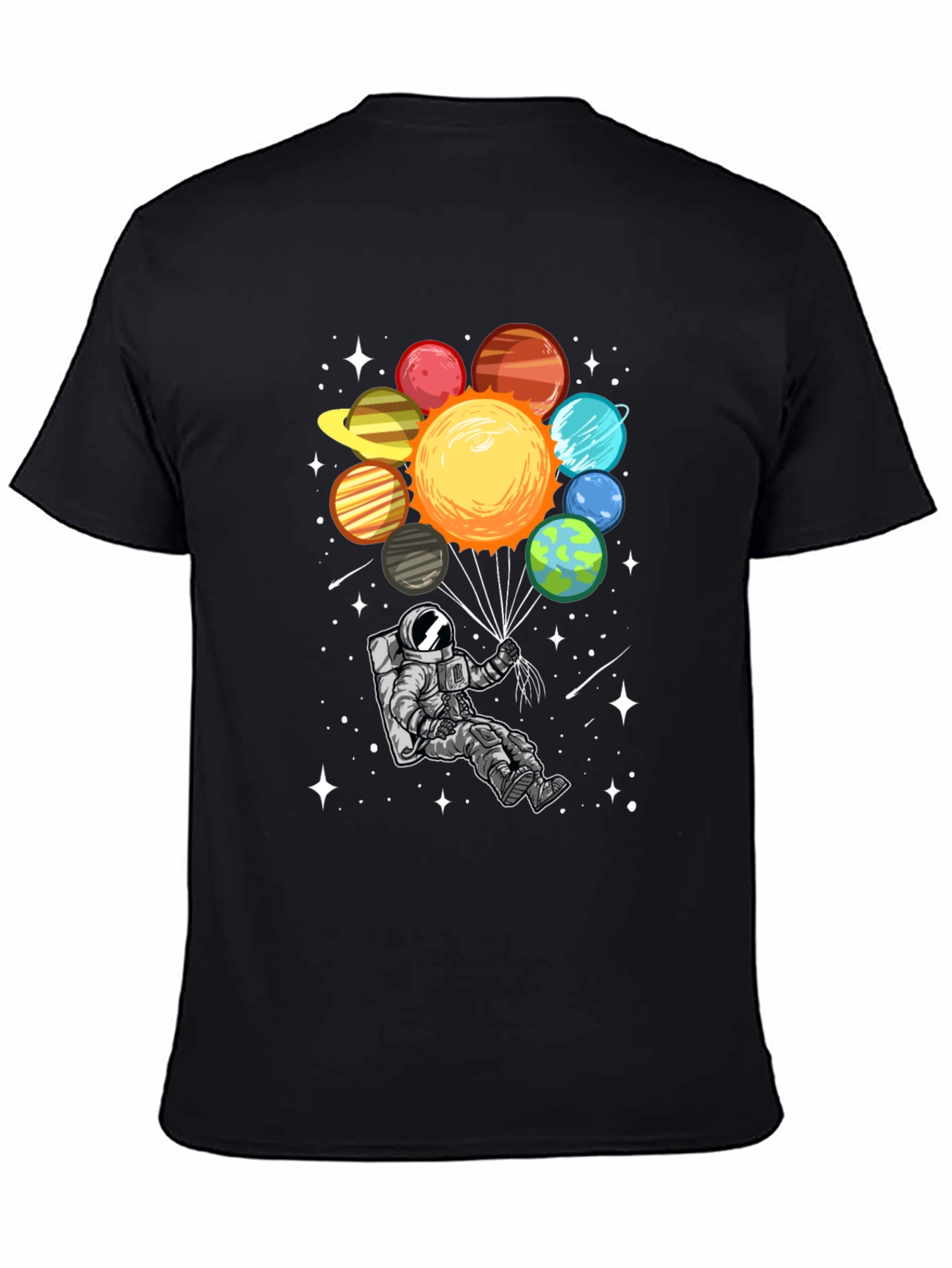 Astronaut Planets Graphic Tee - Space Adventure Shirt