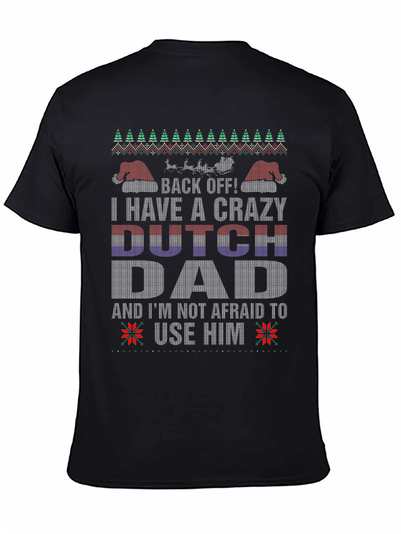 Crazy Dutch Dad Christmas T-Shirt