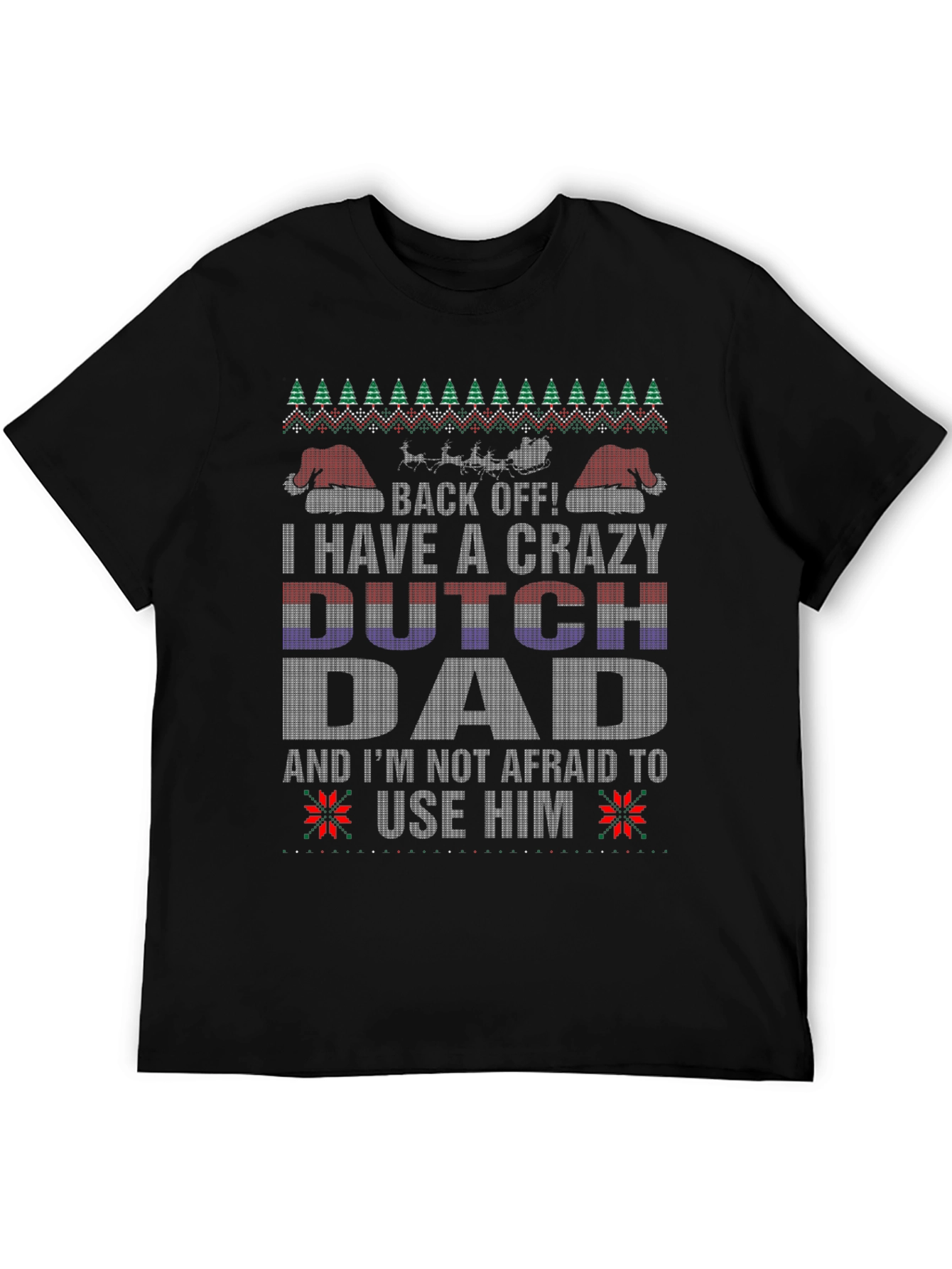 Crazy Dutch Dad Christmas T-Shirt