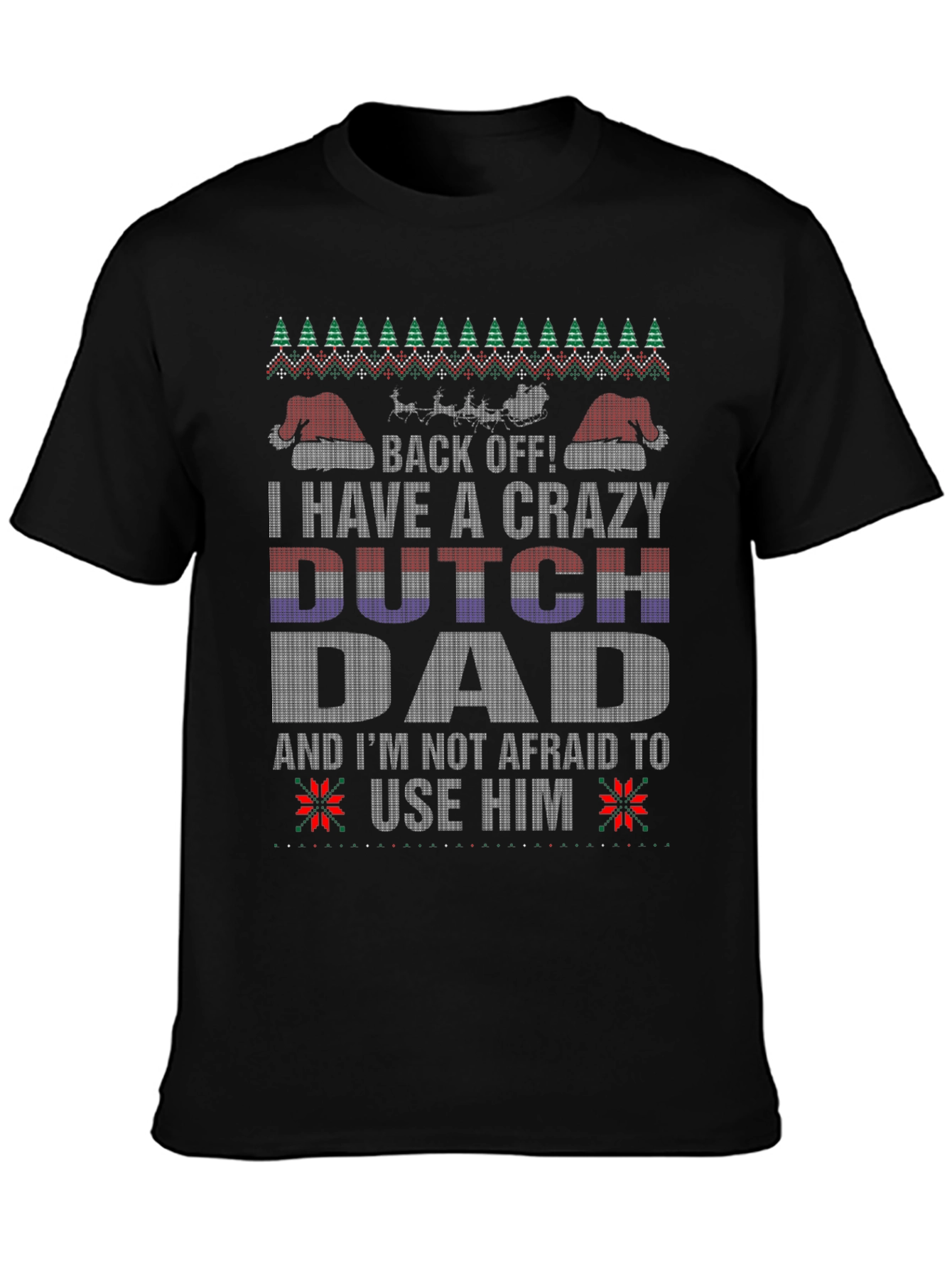 Crazy Dutch Dad Christmas T-Shirt