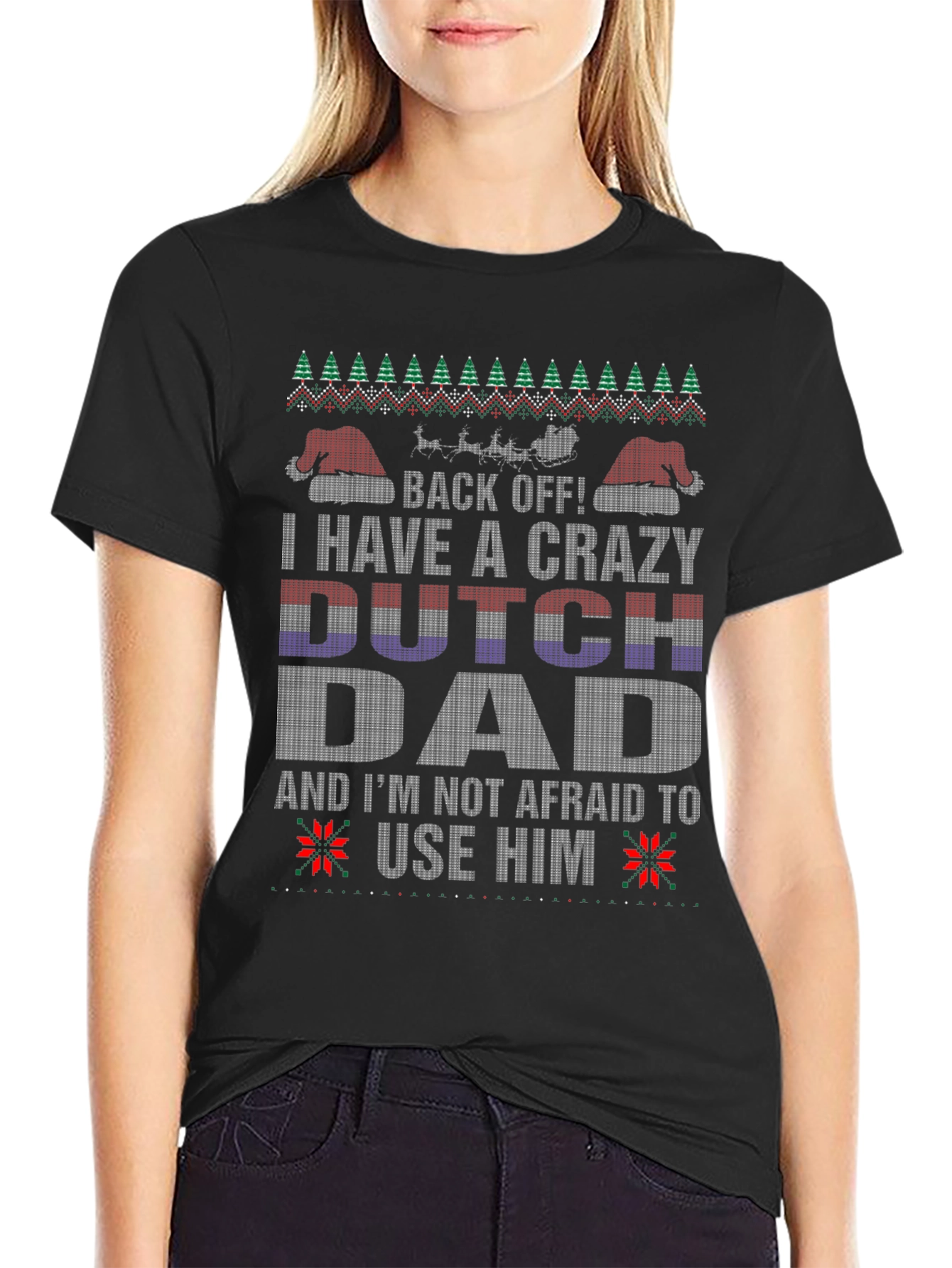 Crazy Dutch Dad Christmas T-Shirt