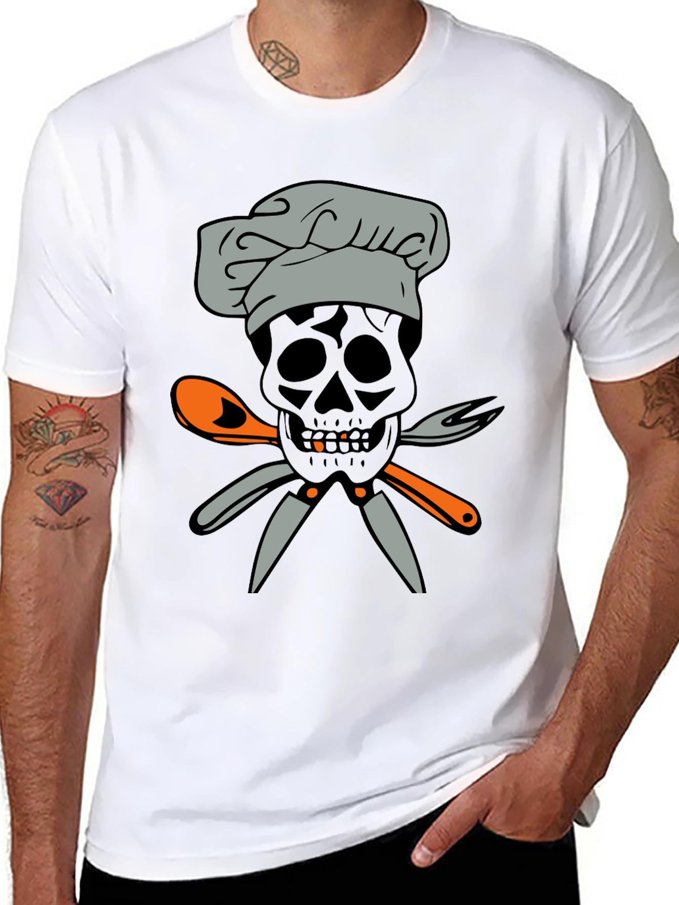 Chef Skull T-Shirt - Culinary Skeleton Tee