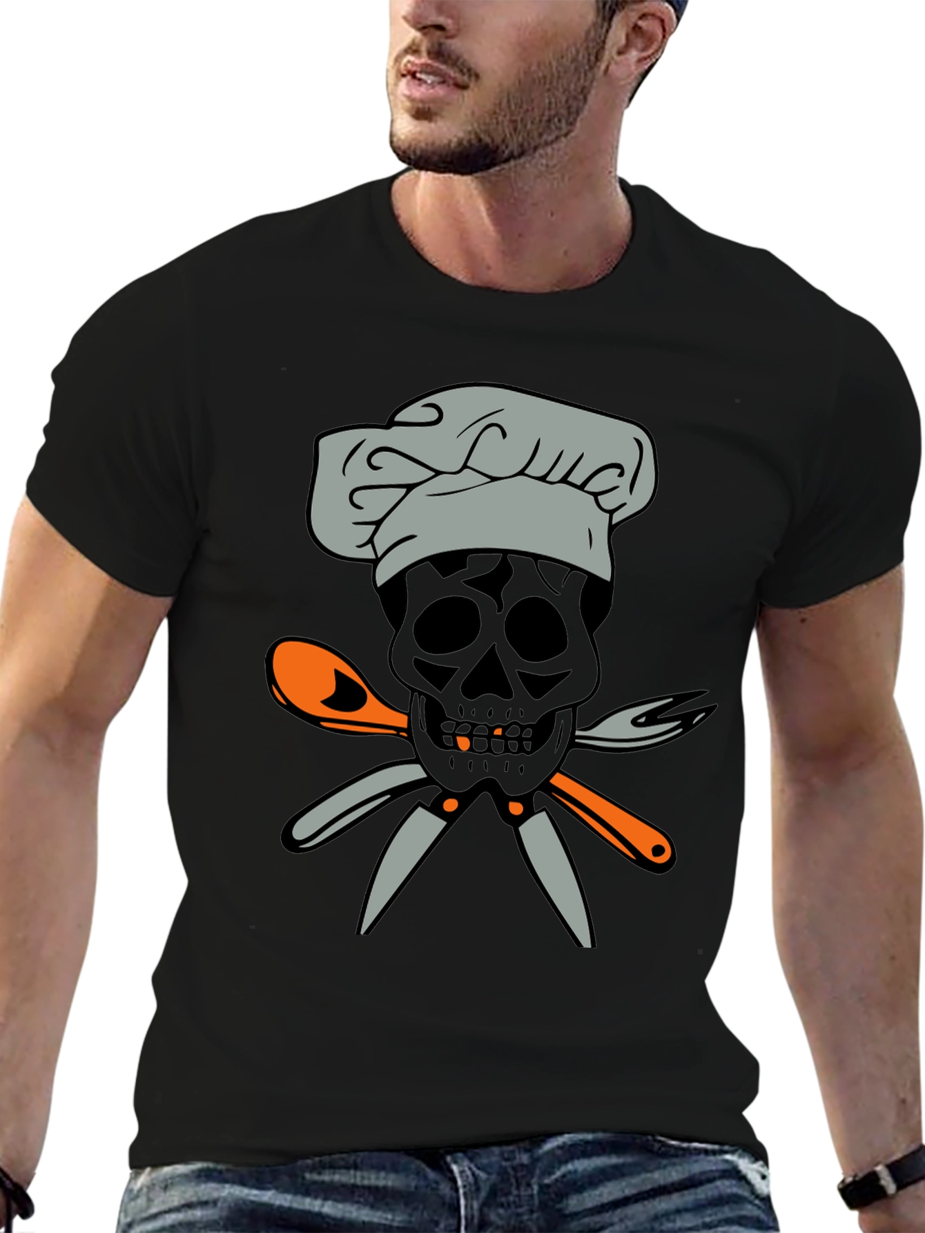 Chef Skull T-Shirt - Culinary Skeleton Tee
