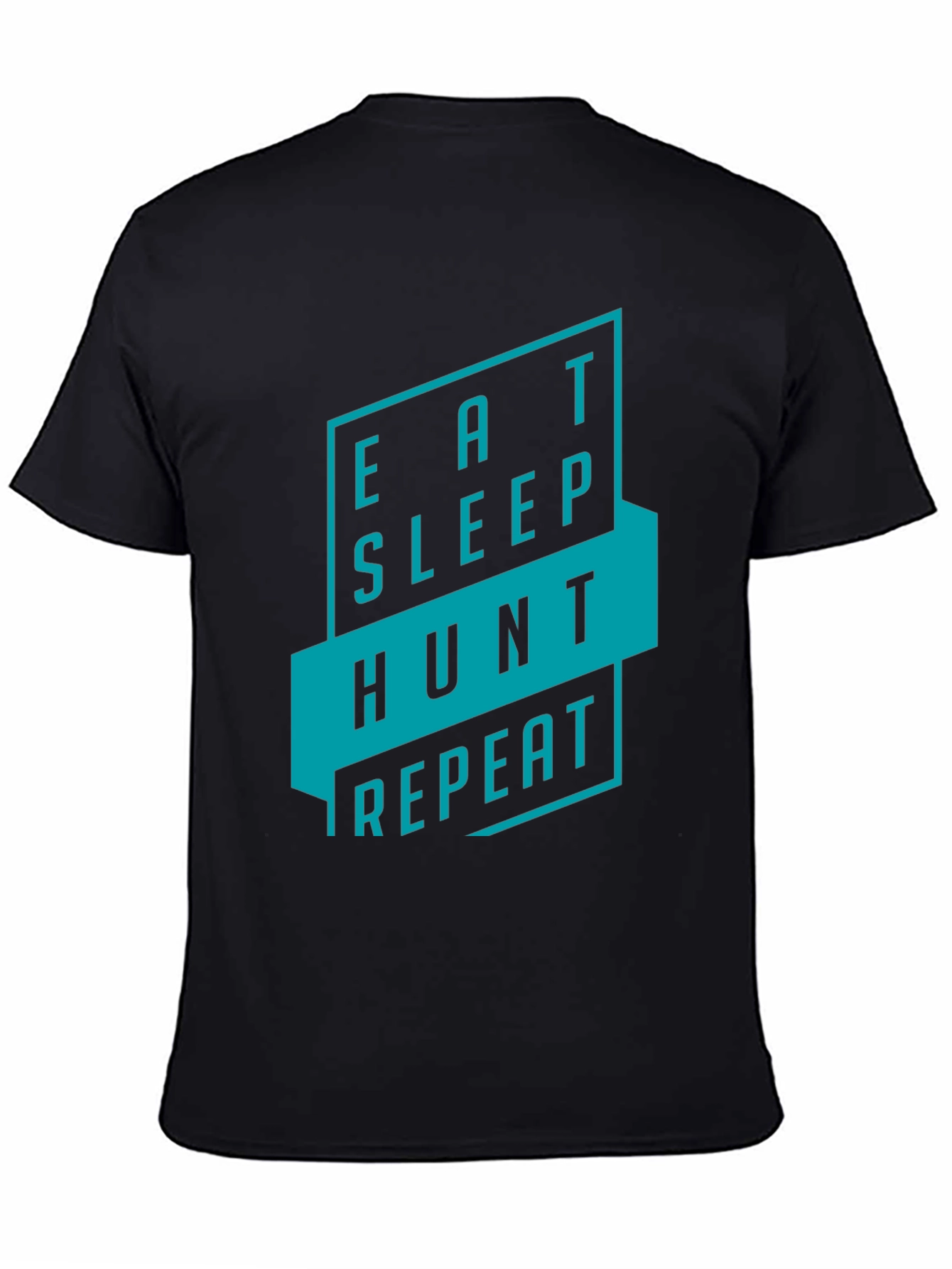 Eat Sleep Hunt Repeat Black Graphic Tee