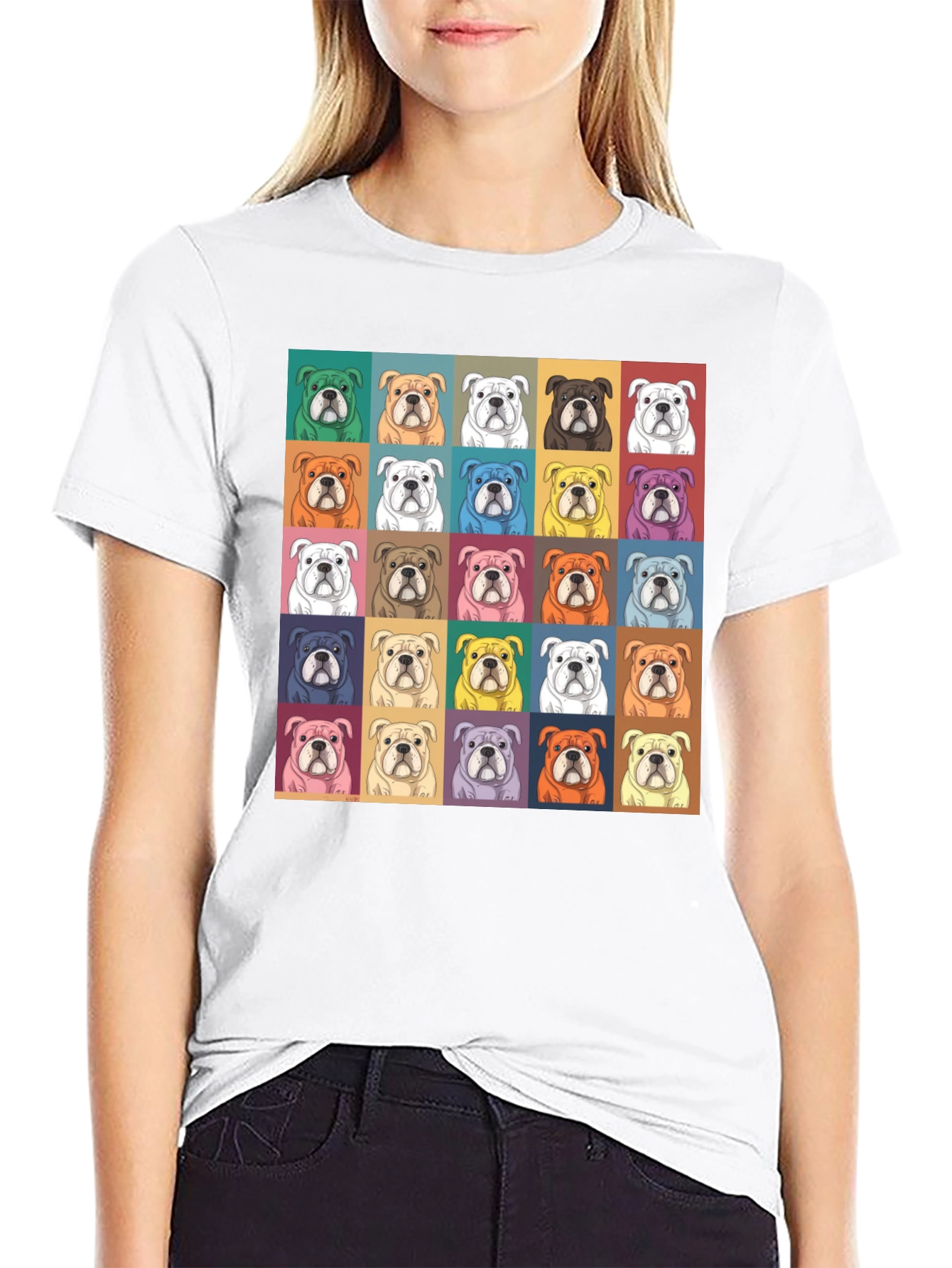 Bulldog Pop Art T-Shirt - Stylish Graphic Tee
