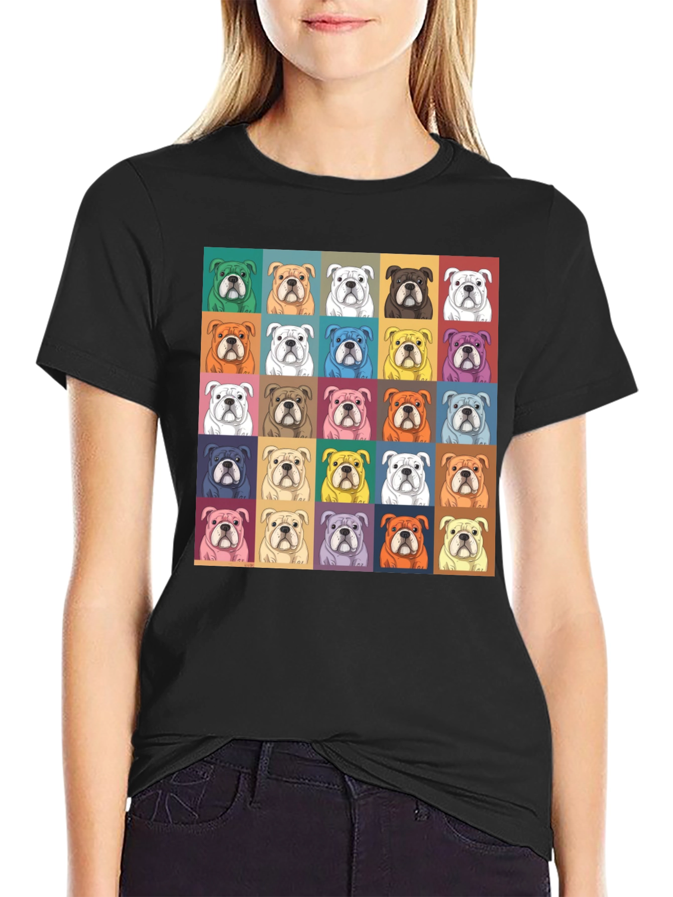 Bulldog Pop Art T-Shirt - Stylish Graphic Tee