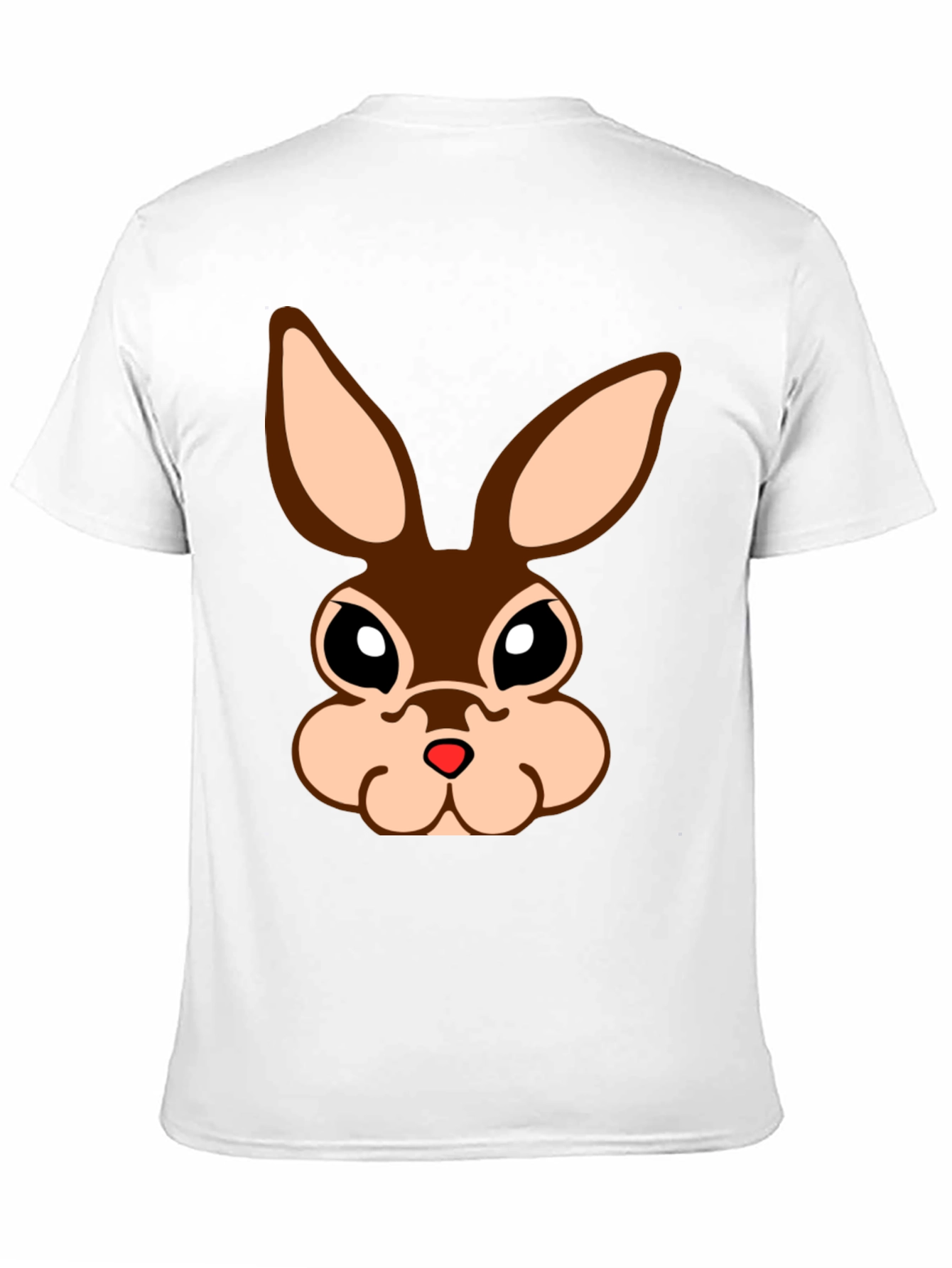 Cute Bunny Face Black T-Shirt