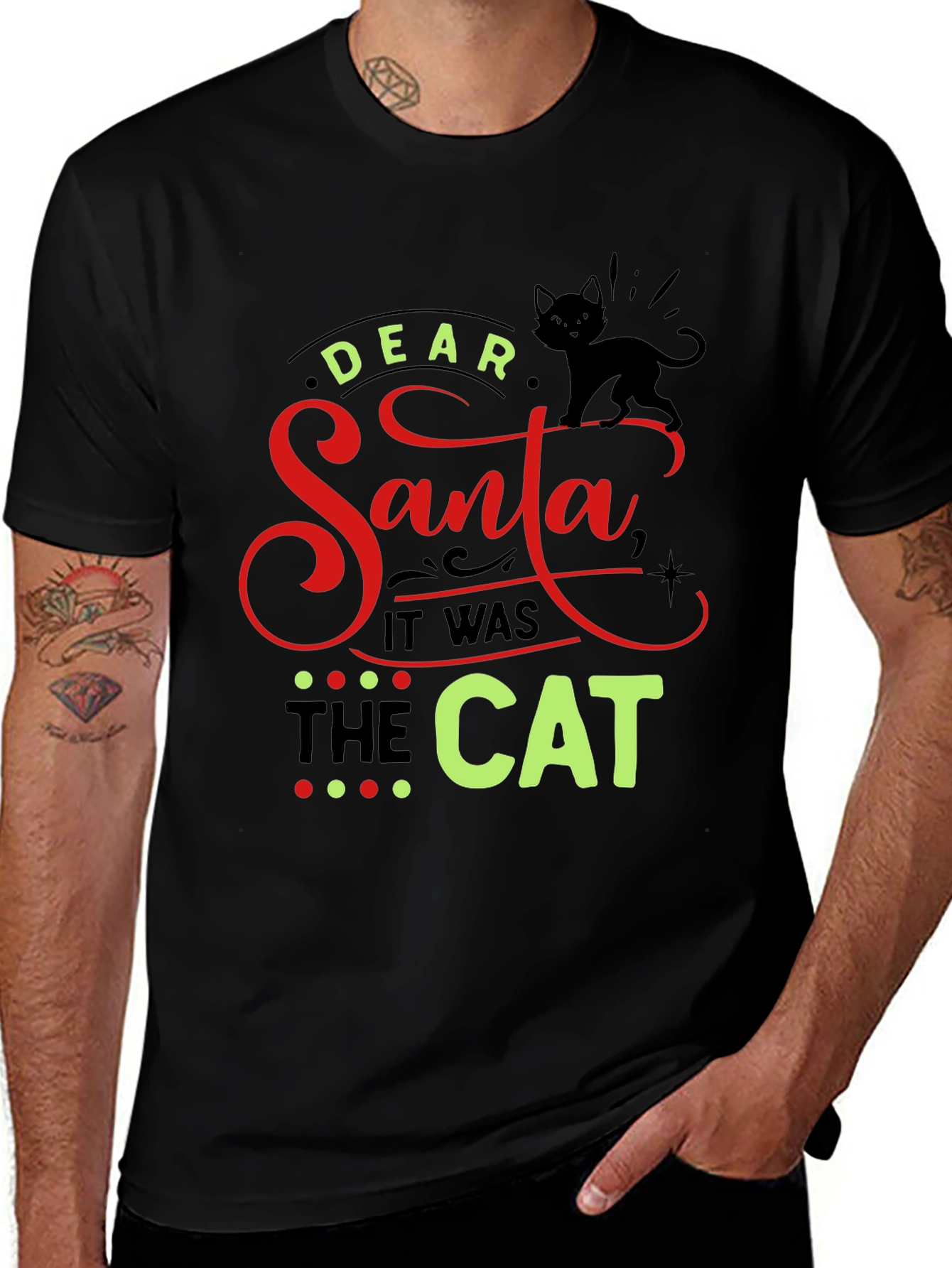 Dear Santa It Was The Cat Christmas T-Shirt