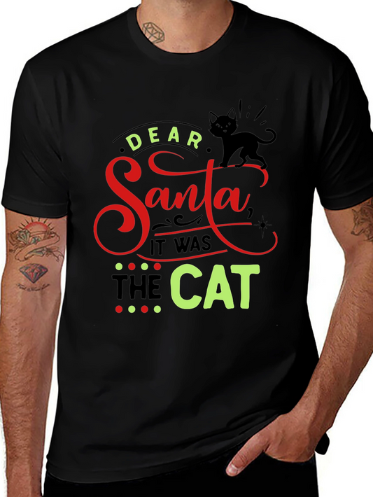 Dear Santa It Was The Cat Christmas T-Shirt