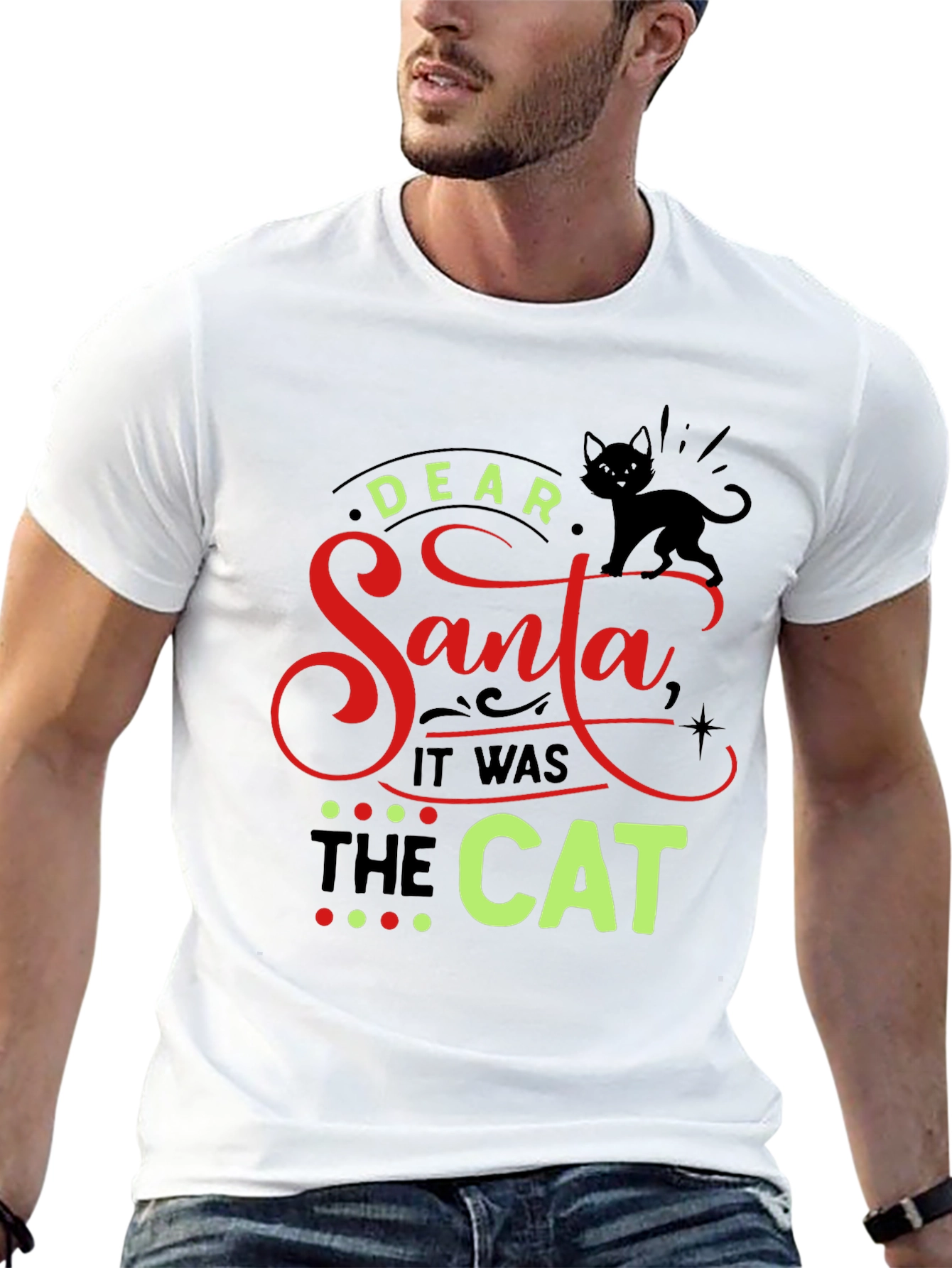 Dear Santa It Was The Cat Christmas T-Shirt